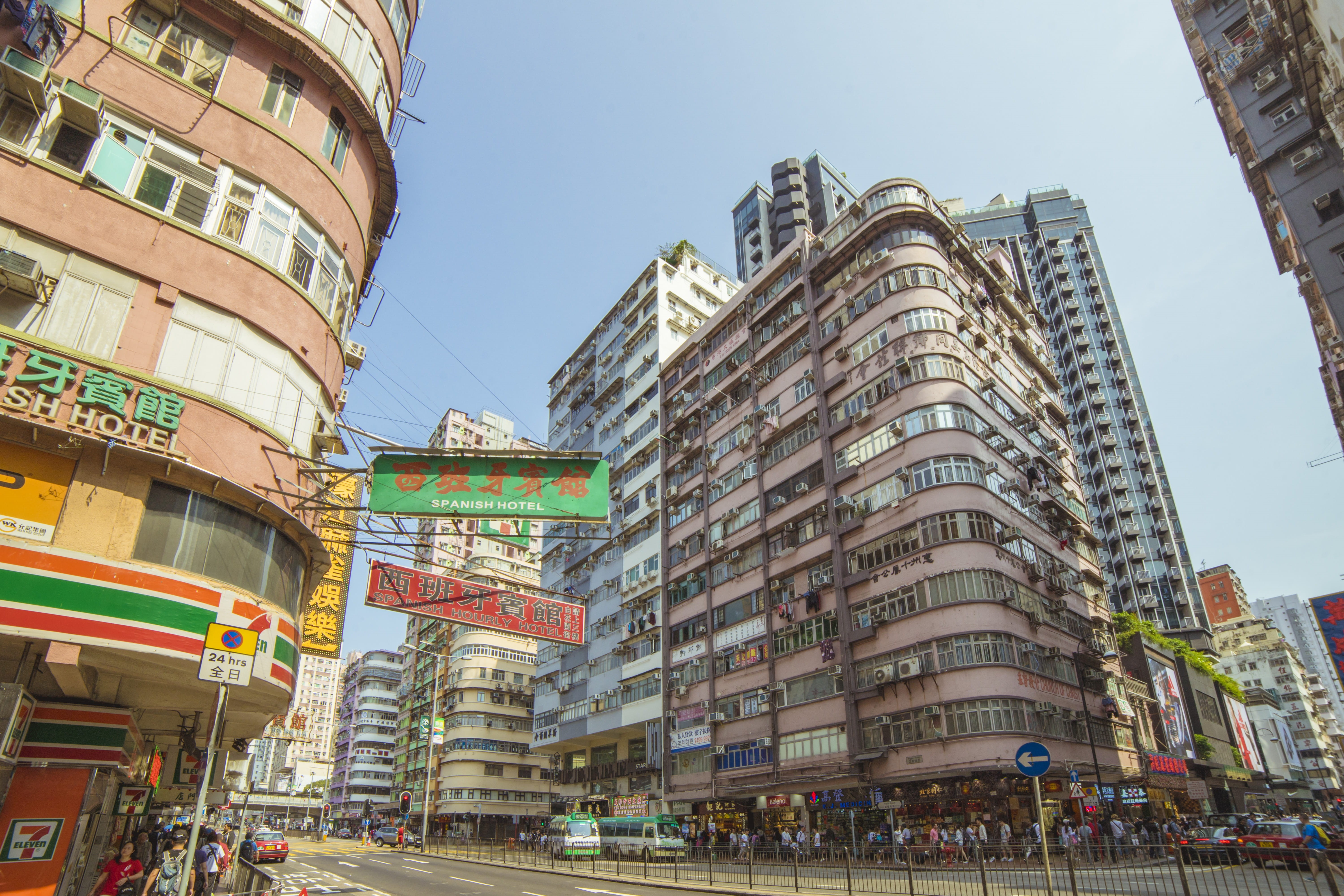 old building, sight, city, Chinese, apartment, architecture, city life, travel destinations, travel, business, street, cityscape, people, tourism, near, HD Wallpaper