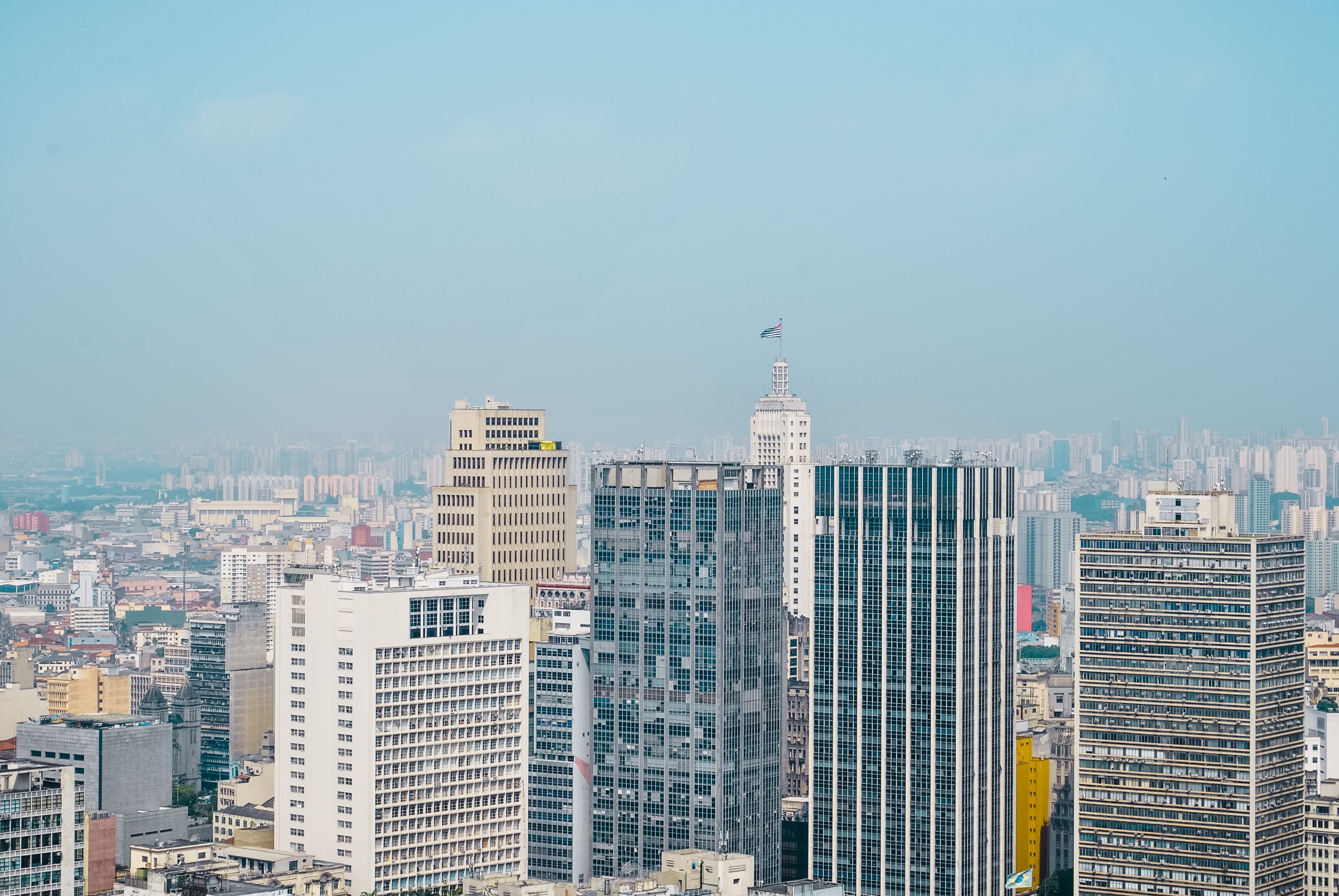 photography, sky, day, financial district, building exterior, urban skyline, urban, view, architecture, apartment, landscape, aerial, paulo, city, cityscape, HD Wallpaper