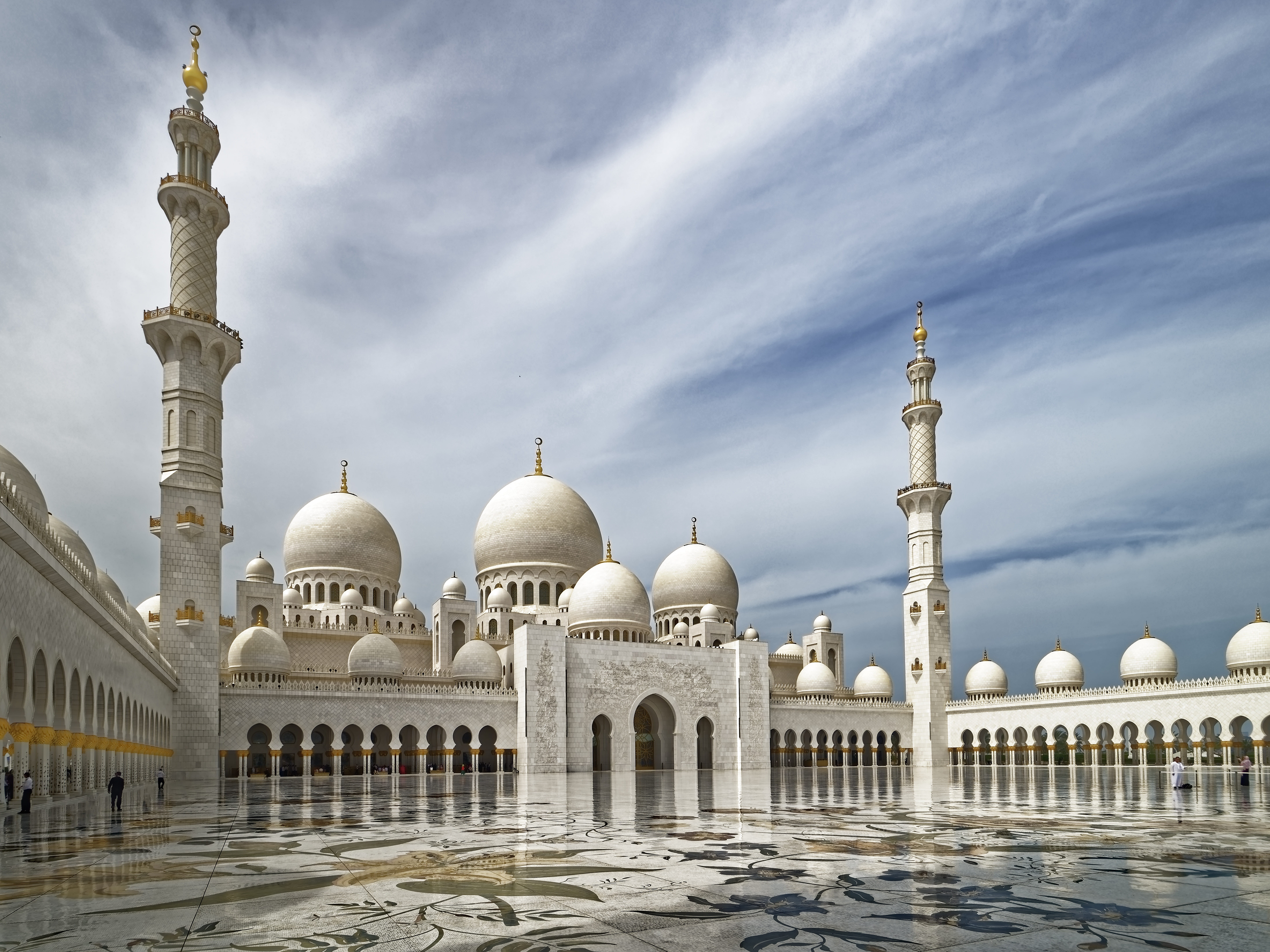 minaret, outdoors, building exterior, spirituality, belief, abu dhabi, the past, 8K, city, day, tourism, architectural column, sheikh zayed grand mosque, HD Wallpaper