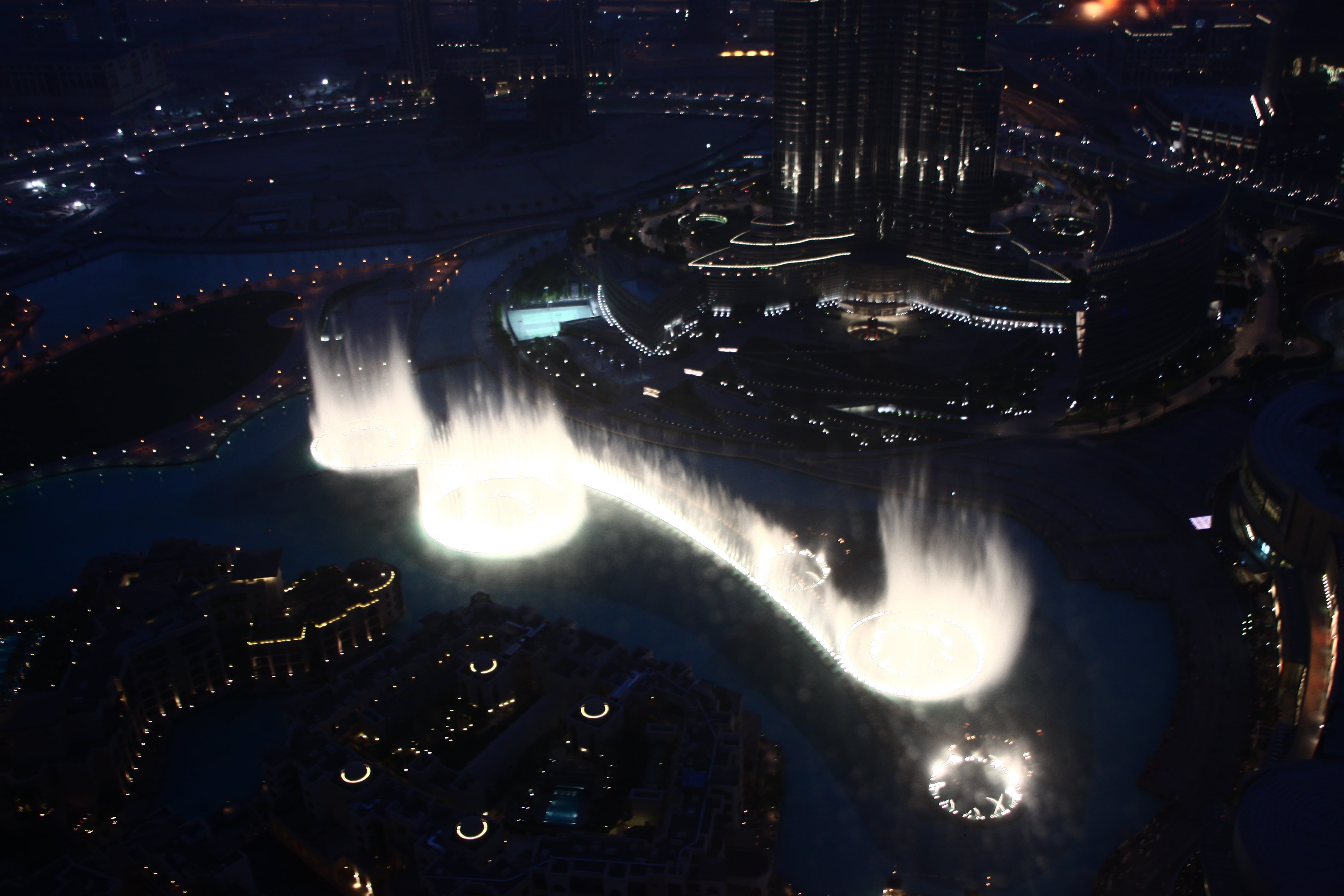 dubai, office building exterior, urban Skyline, illuminated, uae, street, skyscraper, fountain, aerial, nature, night, outdoors, building exterior, glowing, HD Wallpaper