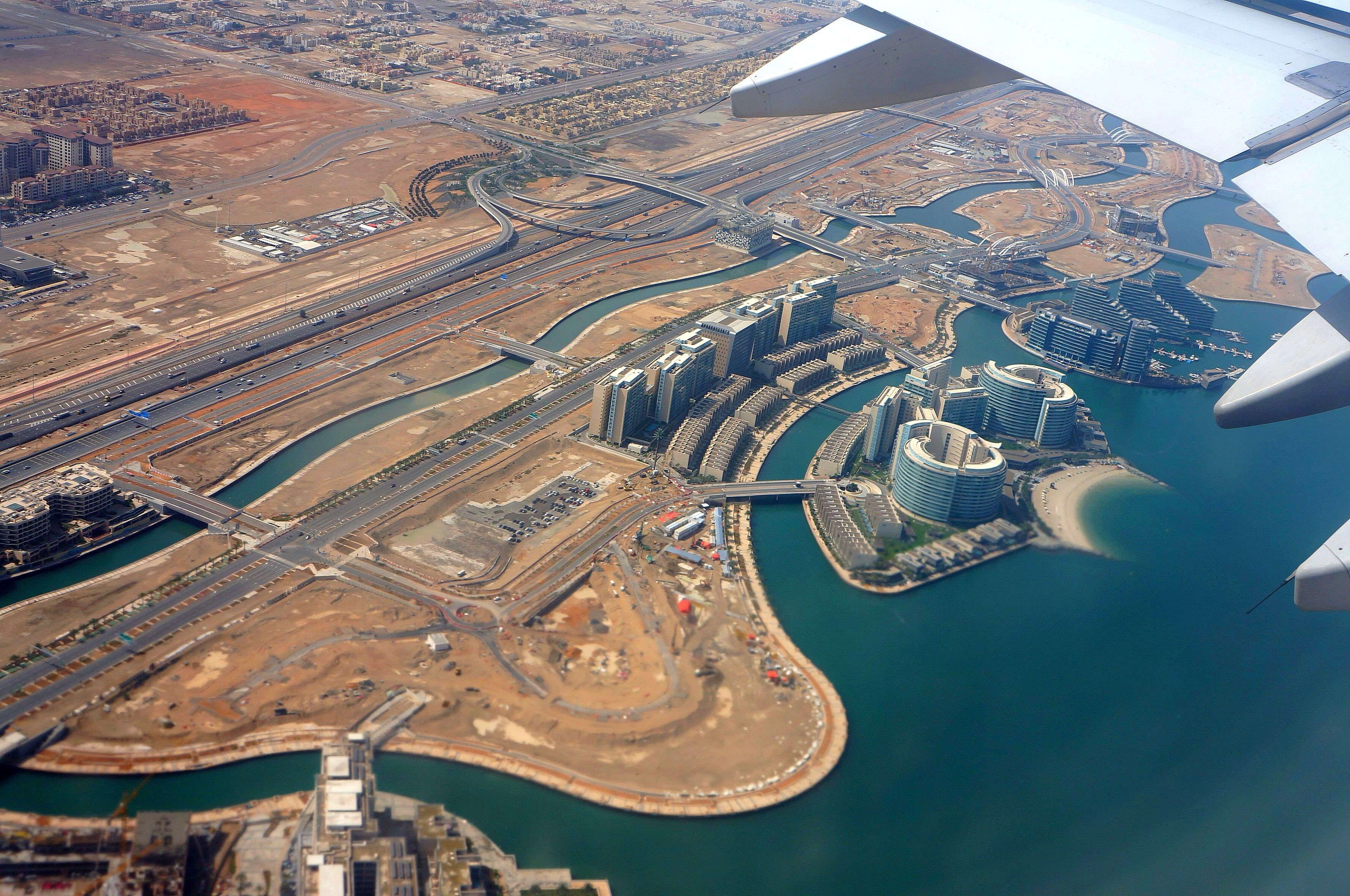 take-off, photography, transportation, city, river, height, travel destinations, hotel, tourism, airbus, persian gulf, architecture, emirates, view from above, HD Wallpaper