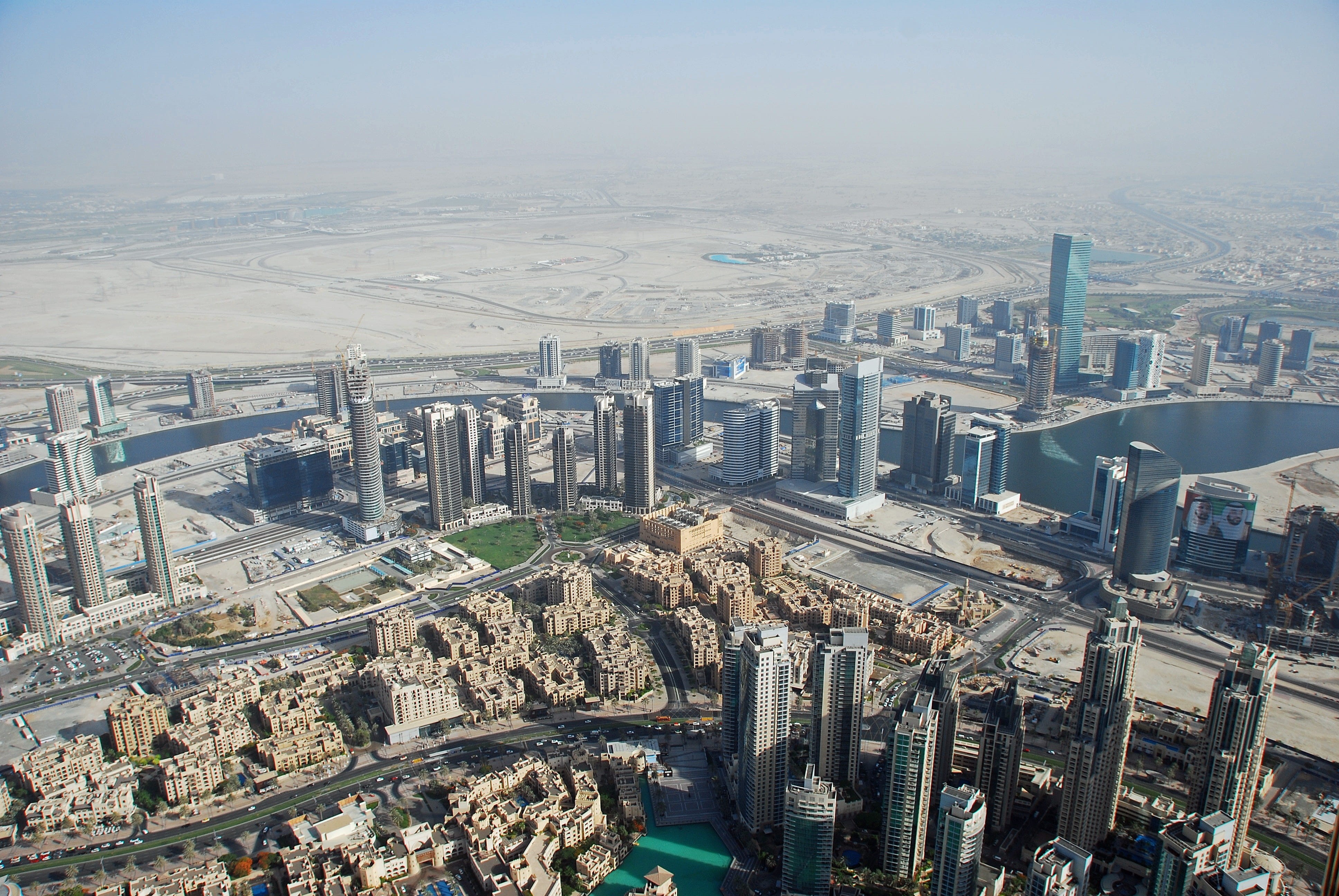 modern, city, cityscape, building exterior, aerial view, built structure, financial district, no people, dubai, outdoors, u a e, skyscraper, aerial photographs, HD Wallpaper