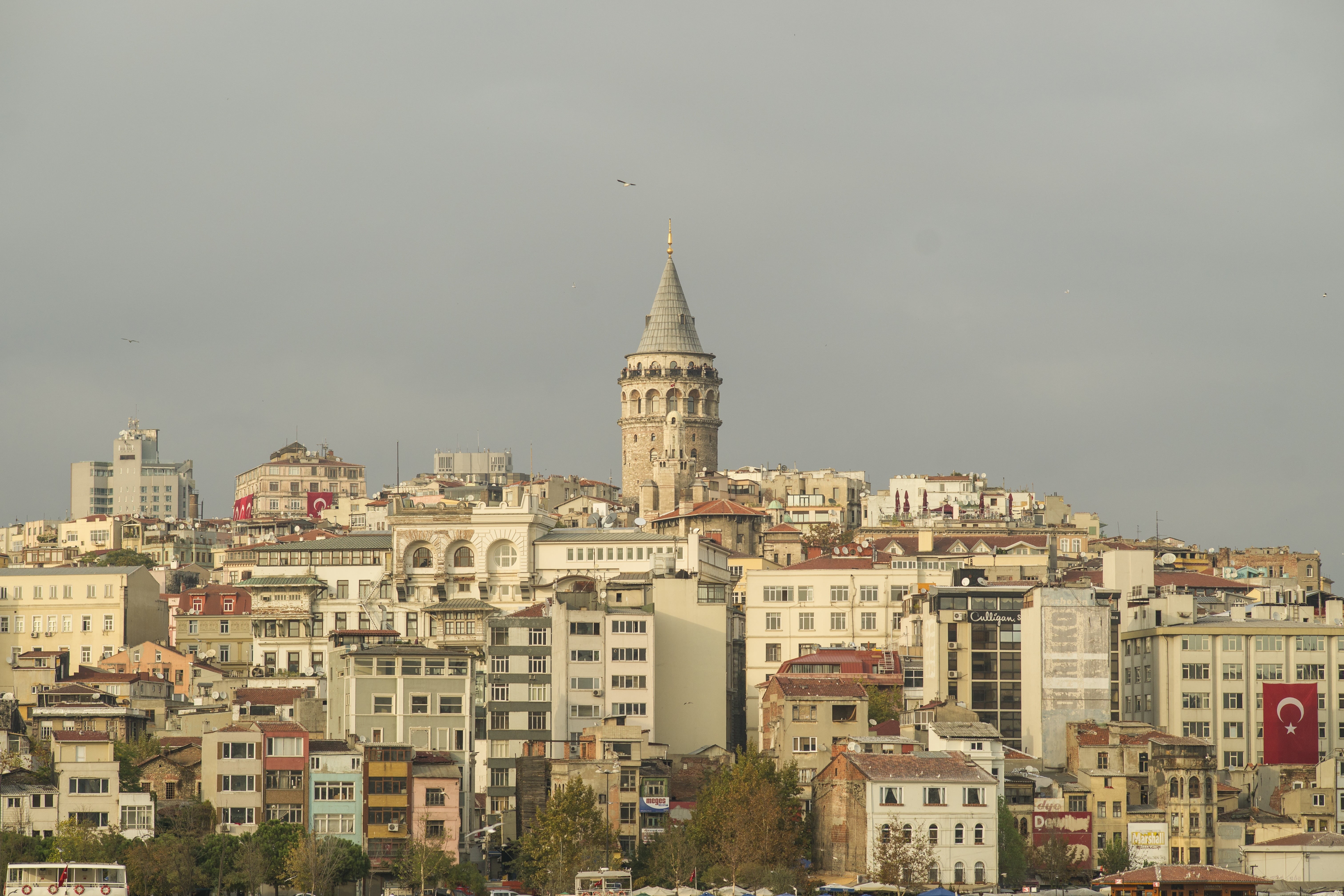 anatolia, tall - high, magnificent, outdoors, city, background, city ​​center, great, galata tower, no people, marine, structure, day, peace, beautiful, HD Wallpaper