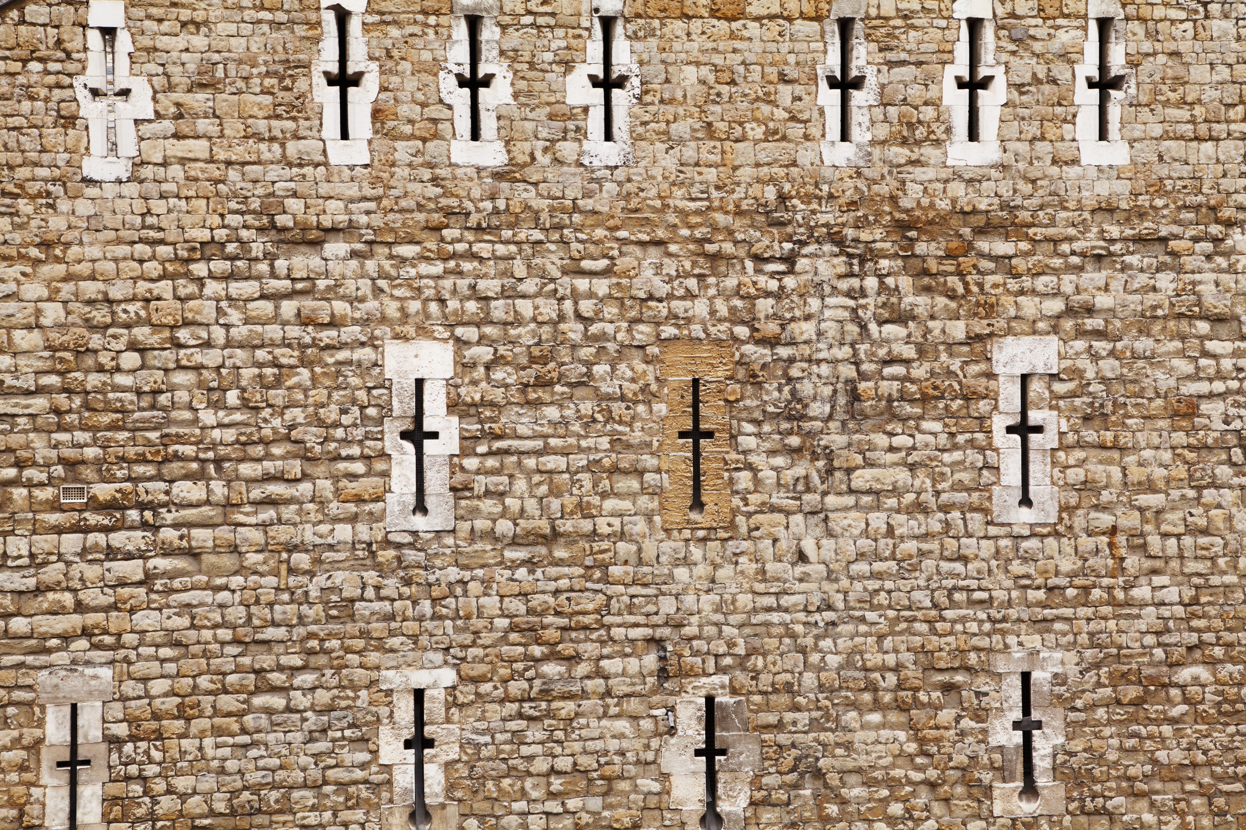 architecture And Buildings, wall - Building Feature, defense, Castle, Arrow, old, fort, narrow, history, wall, window, defence, day, 4K, pattern, slit, HD Wallpaper