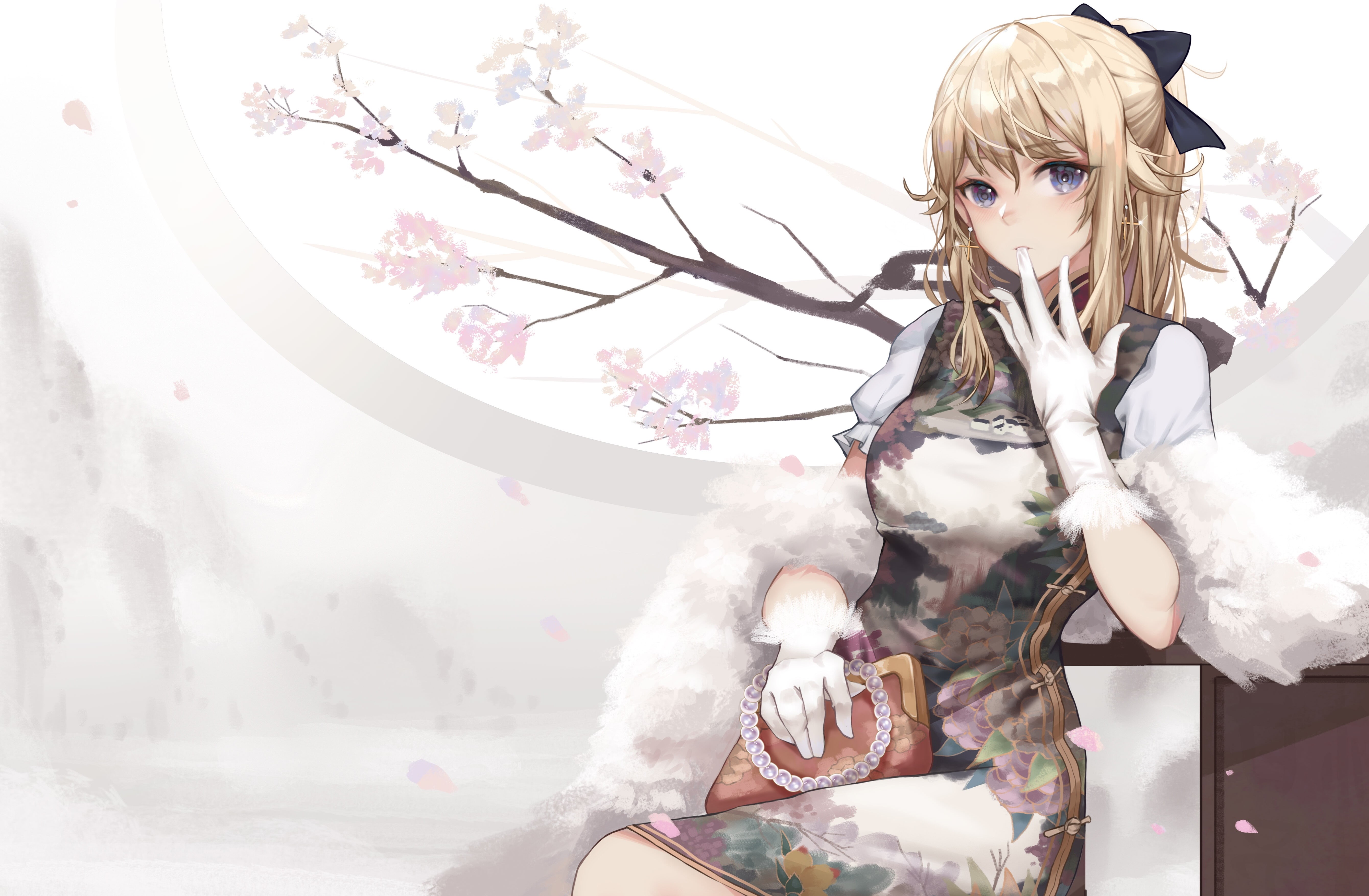 anime girls, Genshin Impact, Chinese dress, 5K, Jean (Genshin Impact), Cheongsam, HD Wallpaper