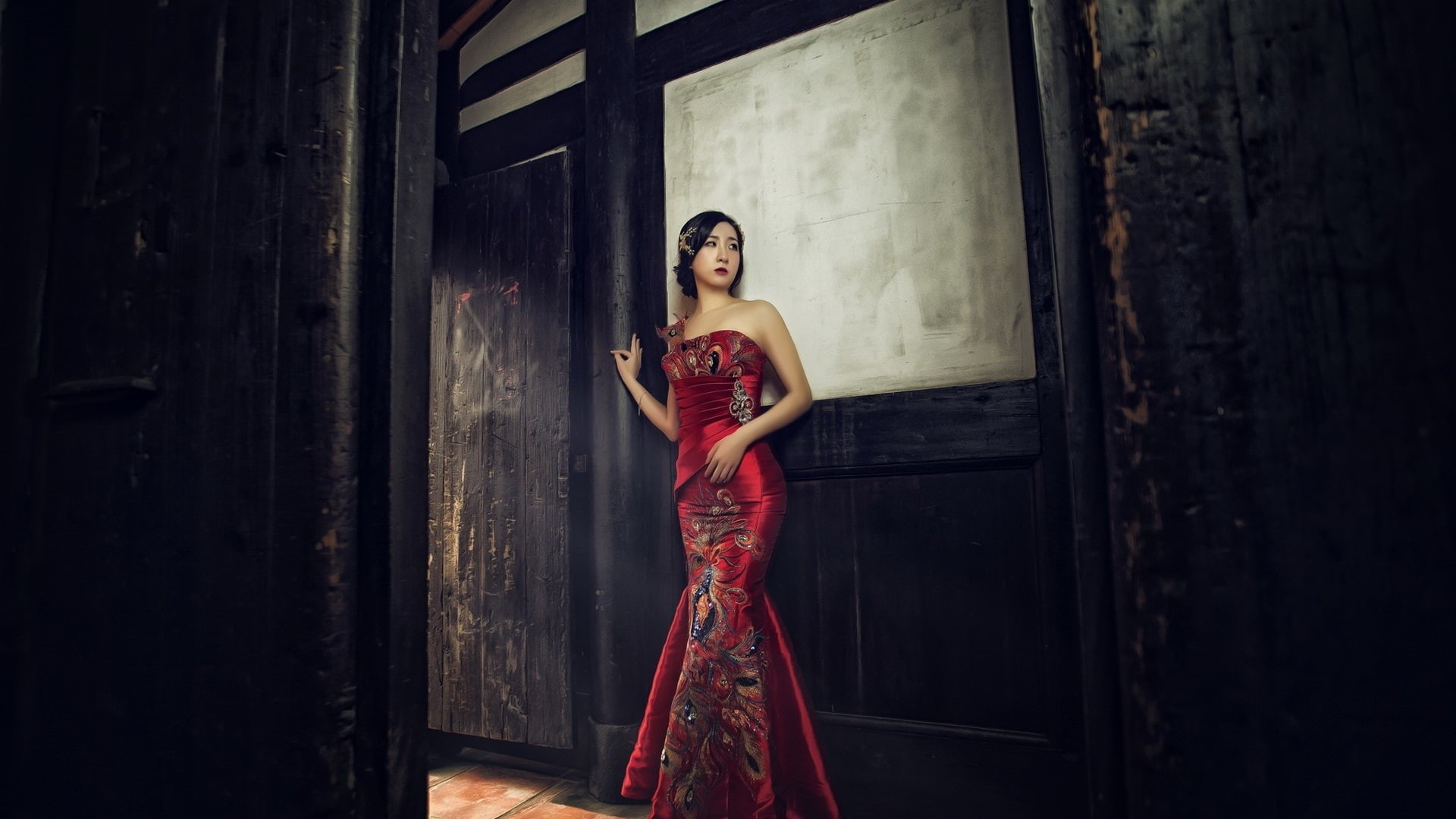 Chinese, Girl, Cheongsam, Beautiful, 1080P, HD Wallpaper