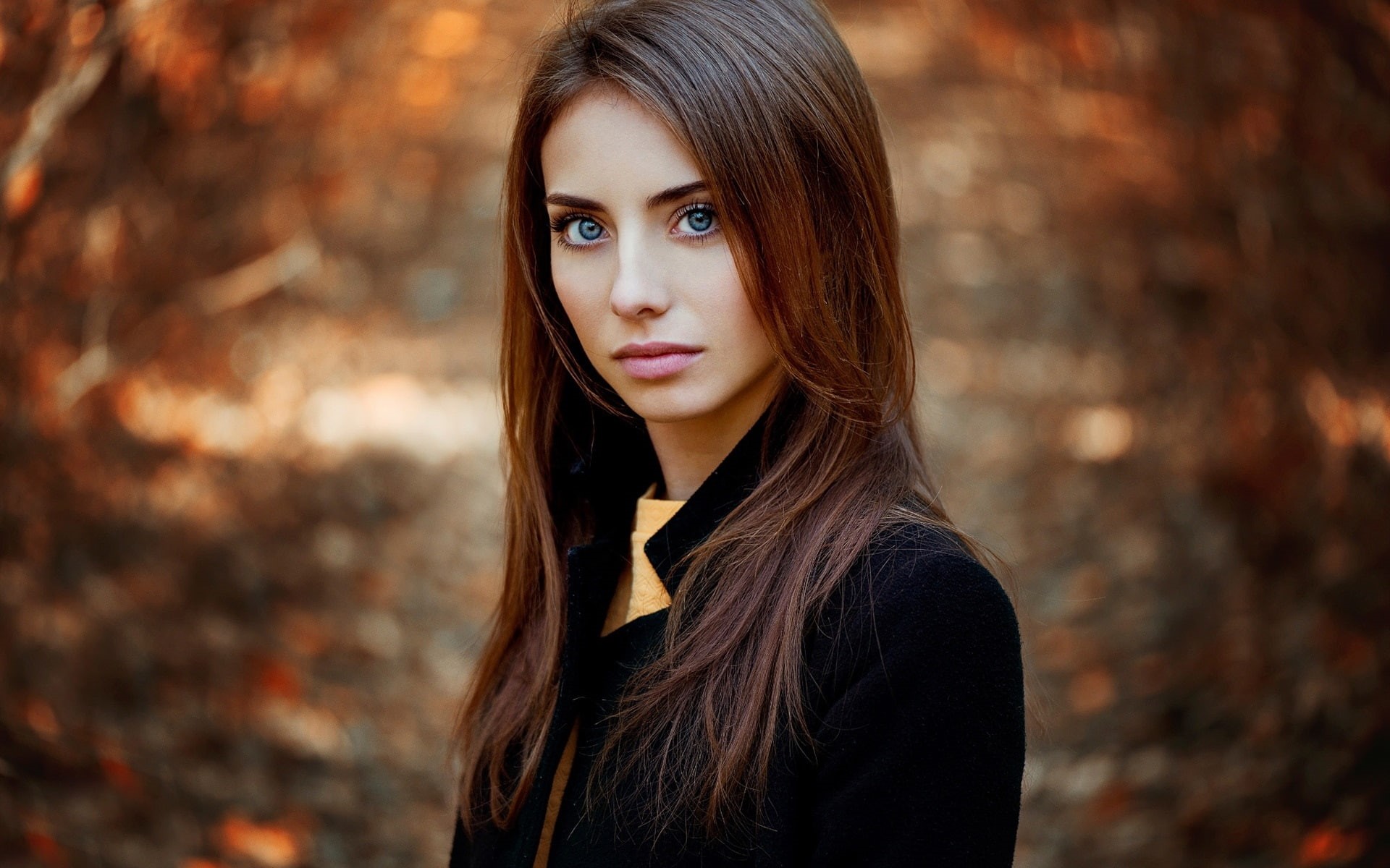 Autumn, Girl, Beautiful, 1080P, Portrait, Look, HD Wallpaper