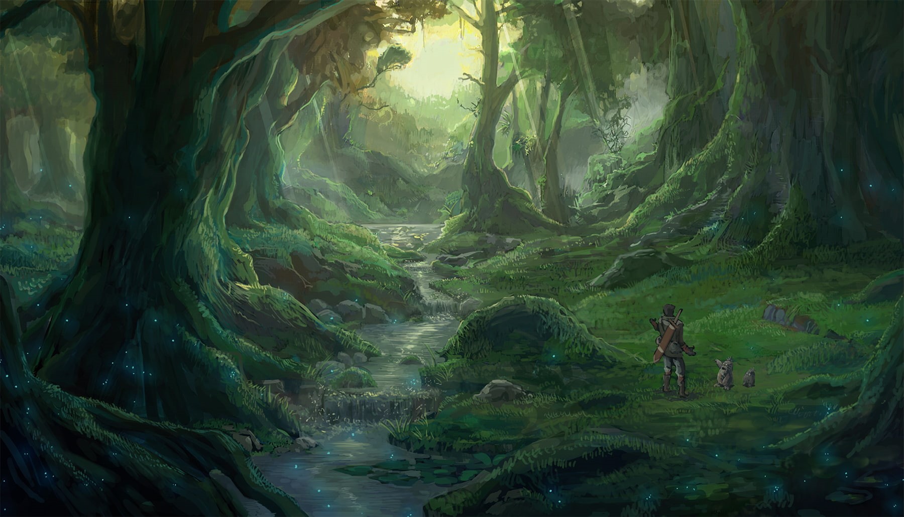 original, scenic, saison, forest, fantasy, 720P, HD Wallpaper