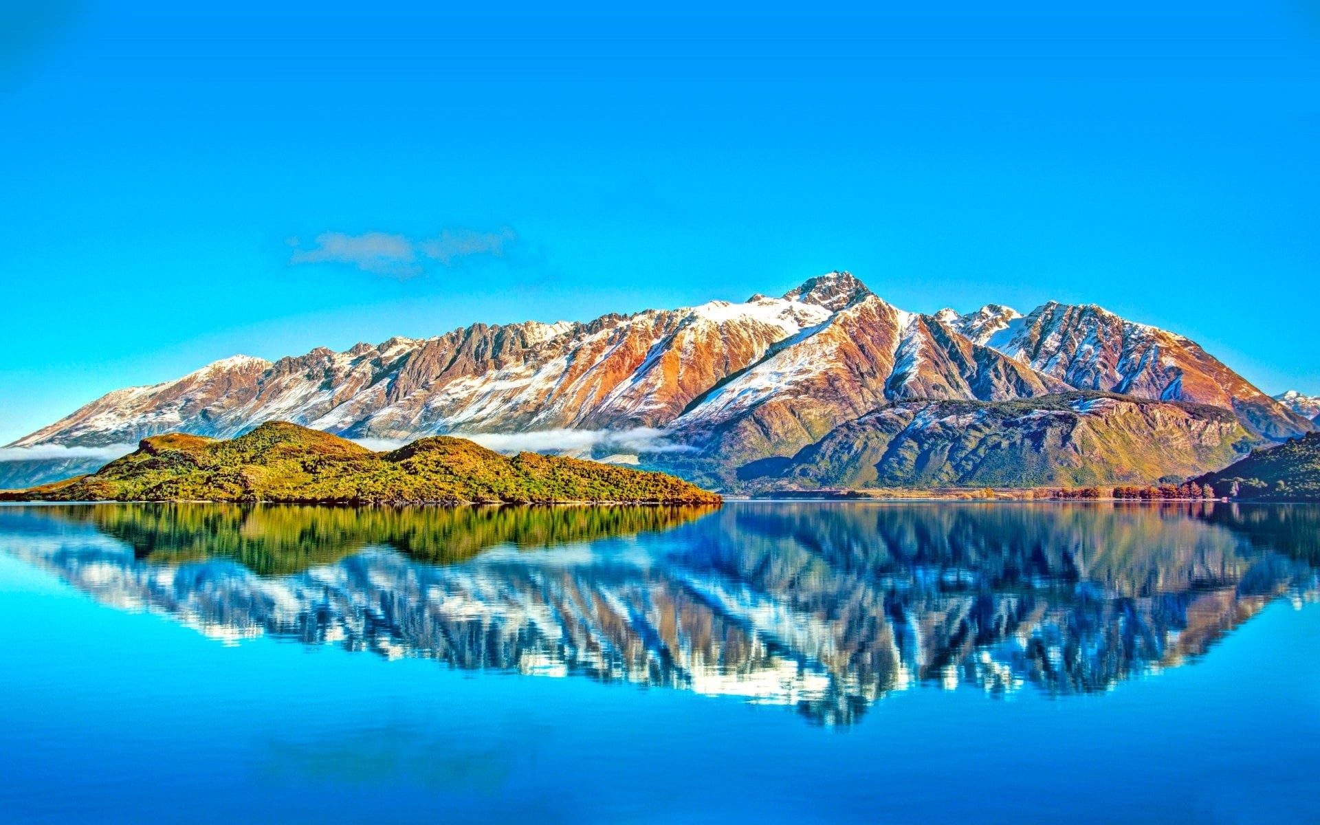 beauty In Nature, Azure, Earth, autumn, 1080P, outdoors, winter, valley, tree, white, european Alps, scenics - nature, panoramic, rural Scene, water, turquoise colored, HD Wallpaper
