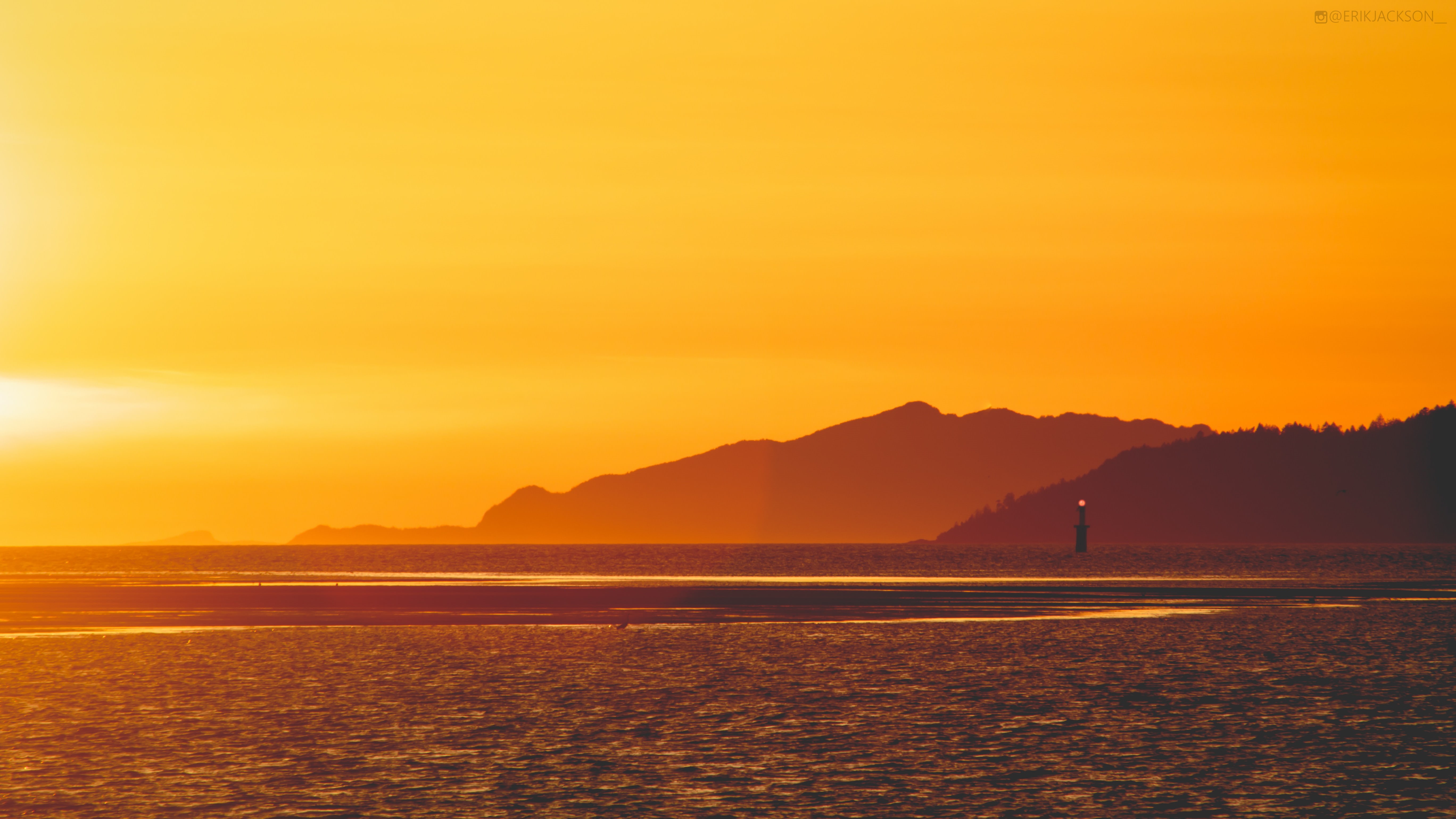 land, Yellow, no people, sunlight, beauty in nature, dramatic sky, sky, waterfront, orange color, mountain, 5K, Scenic, water, Sunset, tranquility, outdoors, HD Wallpaper