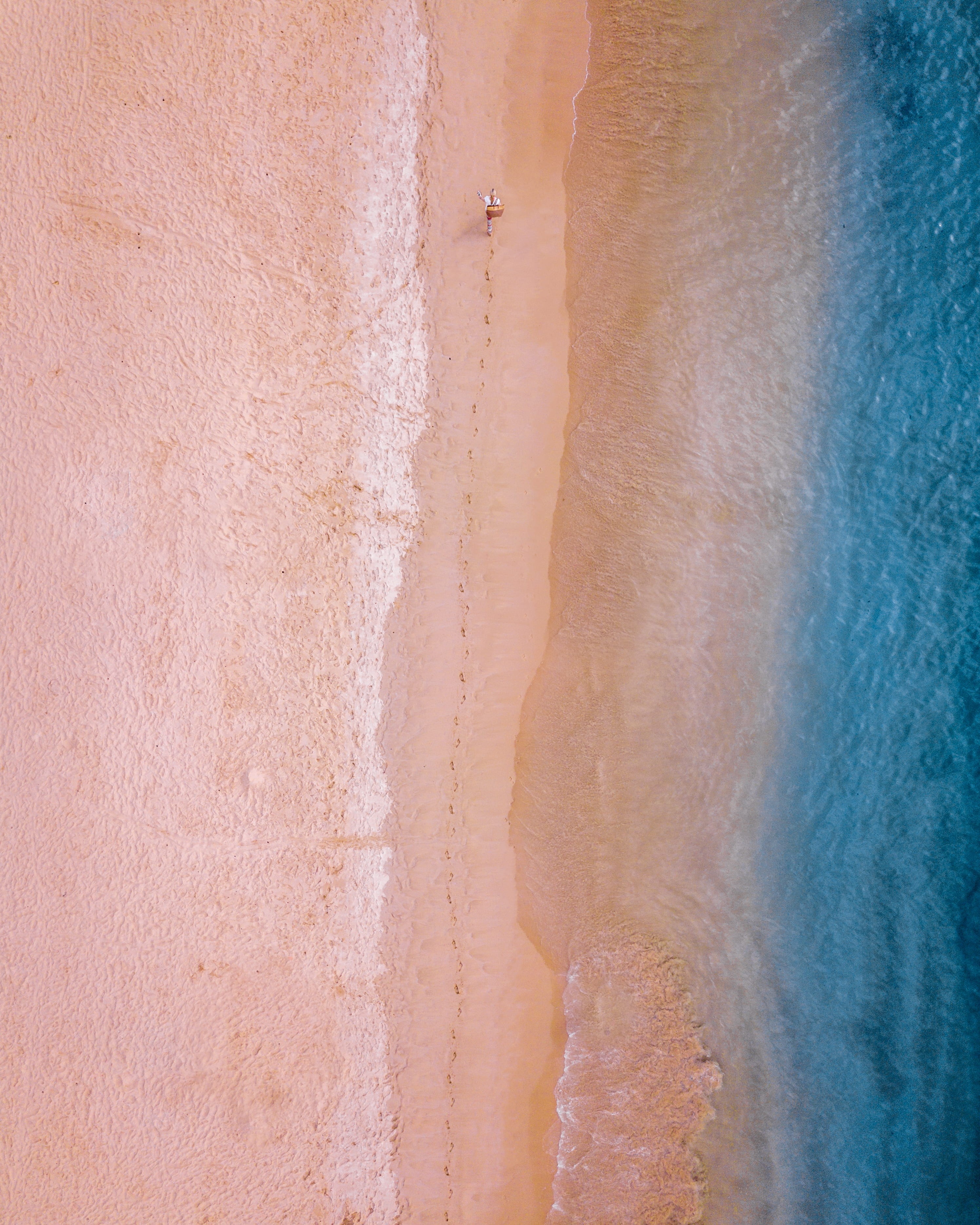 full frame, trails, thailand, beach, drone, no people, person, outdoors, backgrounds, travel, scenics - nature, water, leaving, idyllic, arid climate, sand, Phone HD Wallpaper