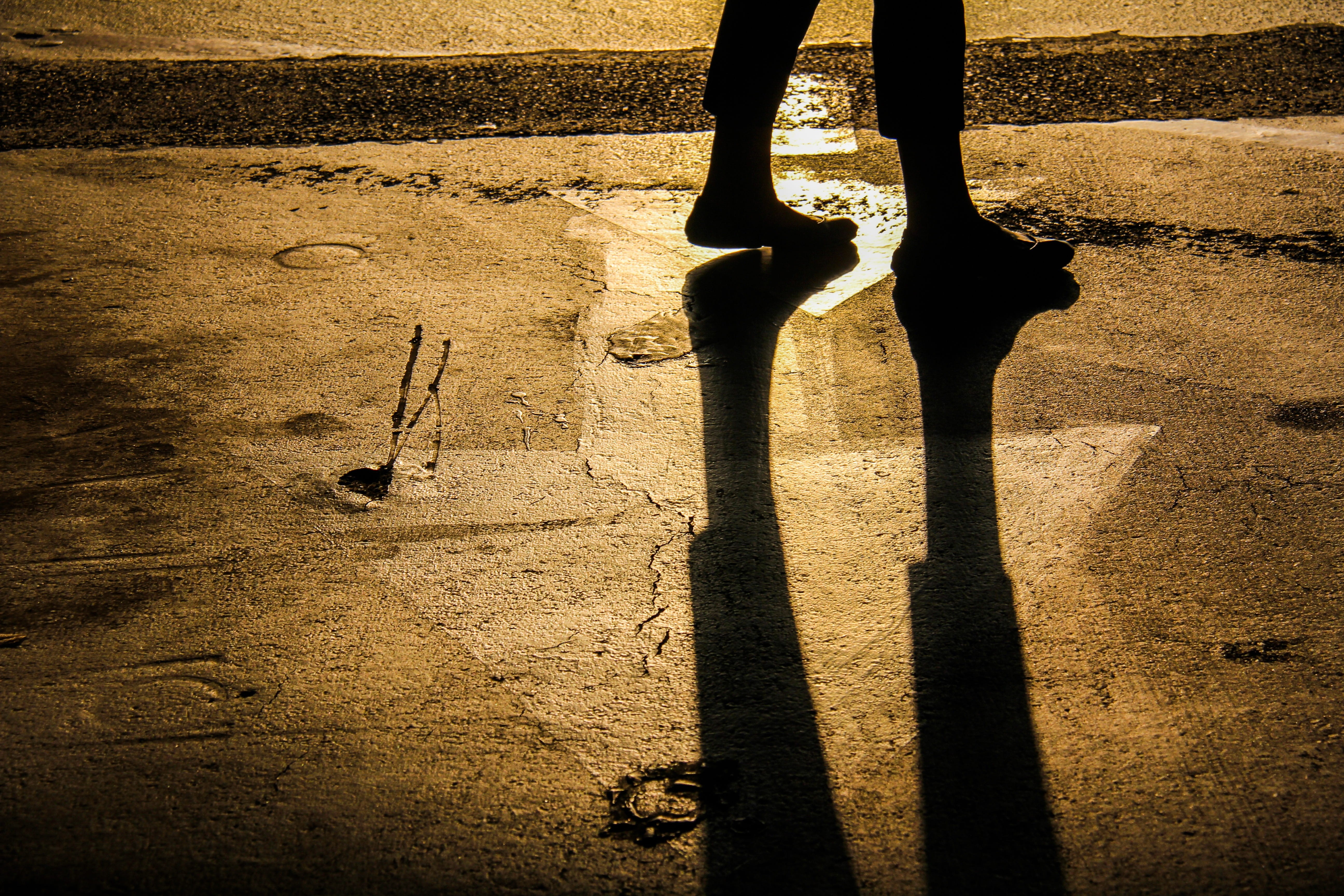 adventure, human leg, nature, bittersweet, personal, arrow, day, sepia, shadows, one person, walking, journey, human body part, shadow, modern pilgrim, HD Wallpaper