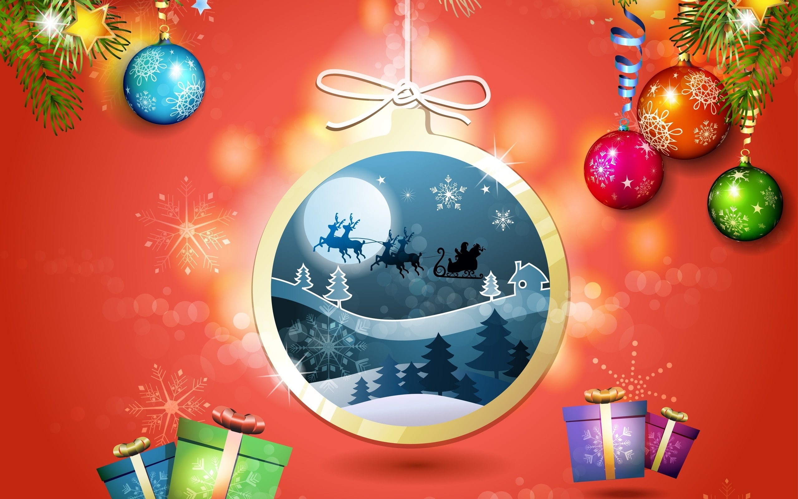 star shape, shape, tree, Christmas sleigh, holiday, Christmas ornaments, decoration, multi colored, no people, celebration, illuminated, 2K, close-up, HD Wallpaper
