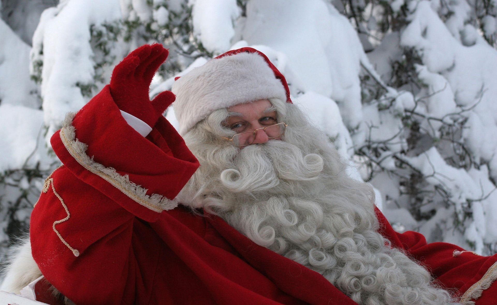 claus, 1080P, snow, santa claus, beard, hand, poster, sleigh, glasses, winter, santa, HD Wallpaper