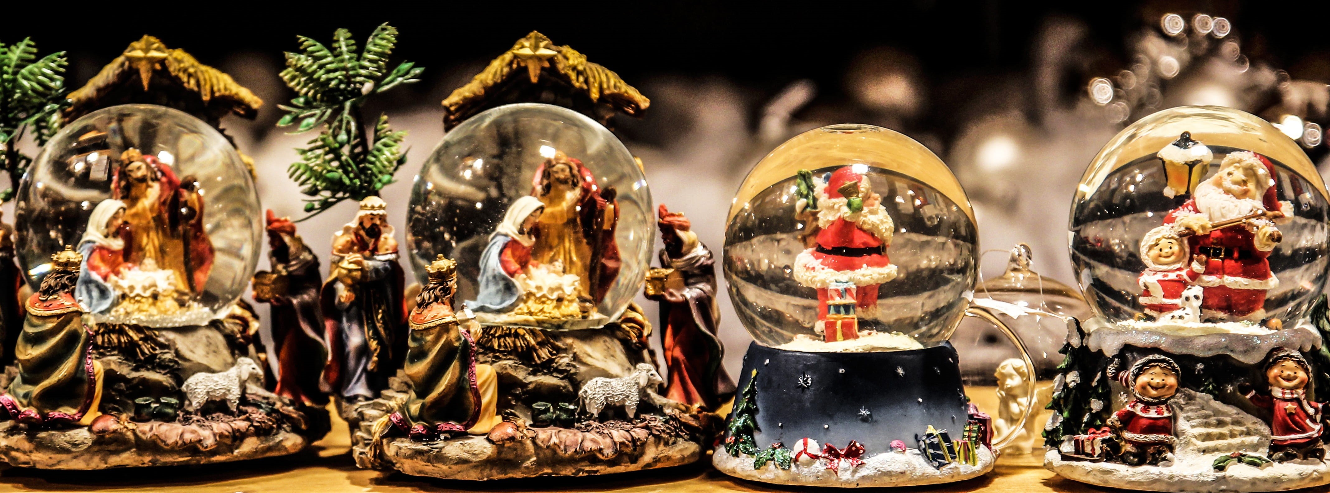 snow, creativity, ceramics, christmas, statue, figure, male likeness, choice, spirituality, fig, ball, large group of objects, antique, urban, religion, HD Wallpaper