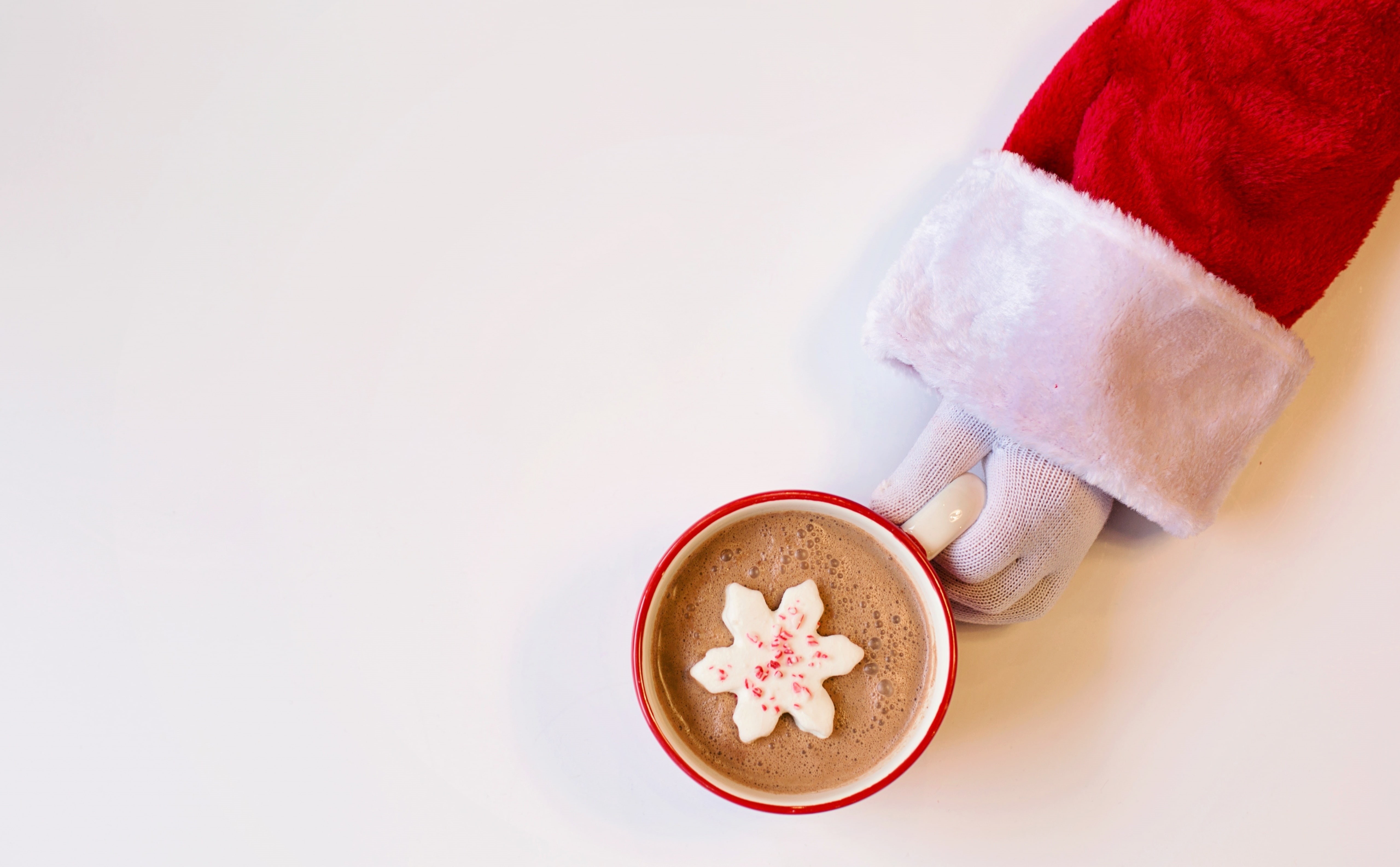delicious, Treat, Holiday, hotdrink, Santa, claus, winter, 5K, santaclaus, hotchocolate, MerryXmas, MerryChristmas, beverage, dessert, hot, chocolate, HD Wallpaper