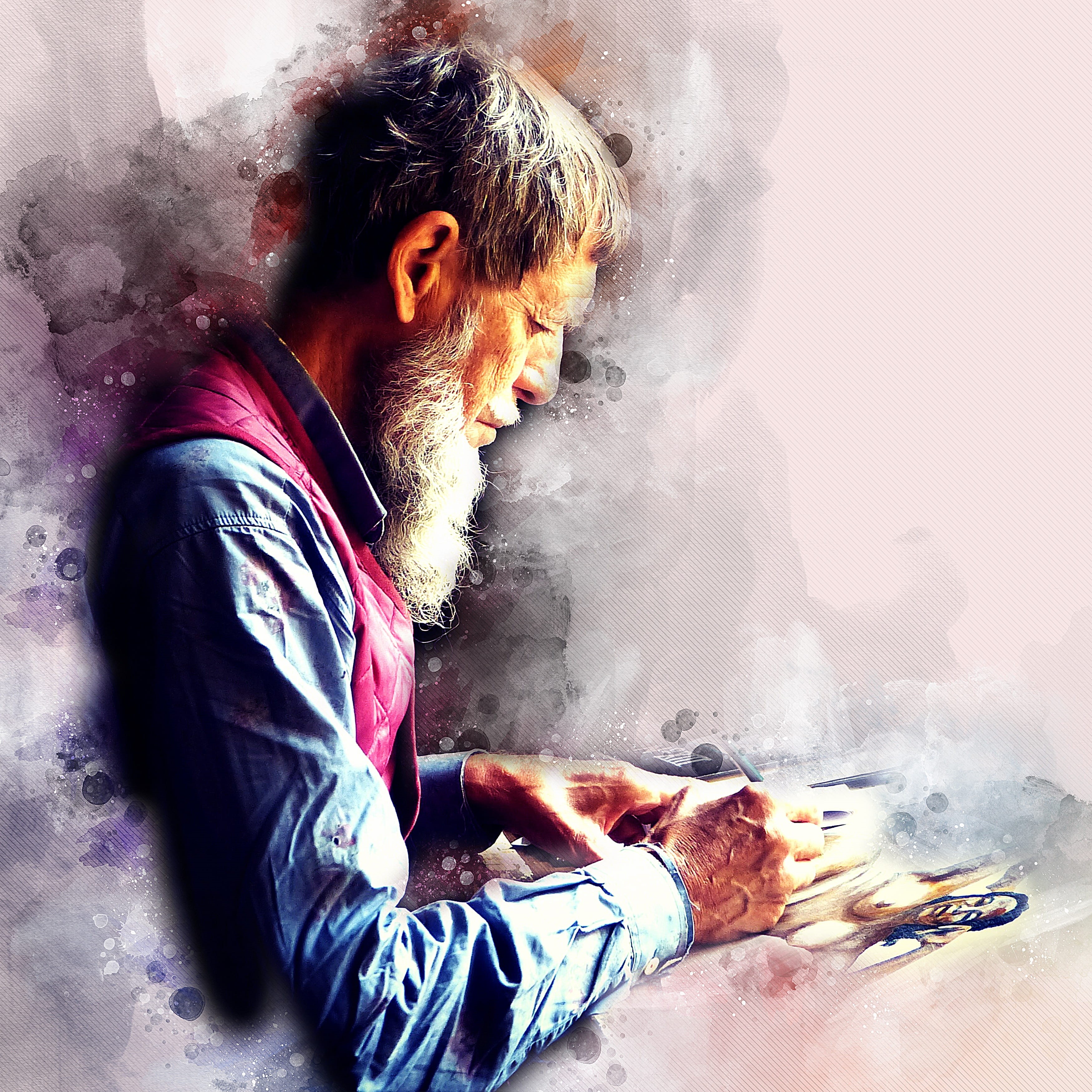 occupation, women, young adult, one person, man, digital, smoke - physical structure, full length, writing, paint, photomanipulation, acrylic, lifestyles, Phone HD Wallpaper