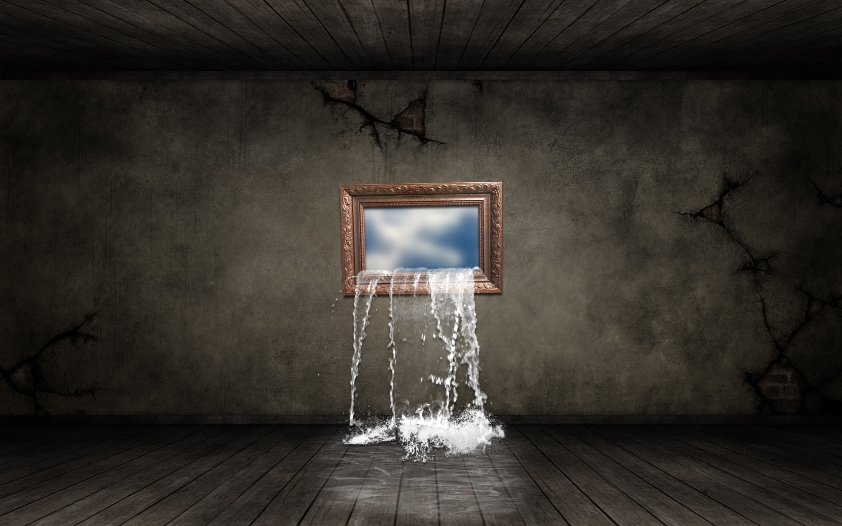 underwater, x, room, art, fantasy, photomanipulations, hd, artwork, surreal, 720P, Abstract, HD Wallpaper