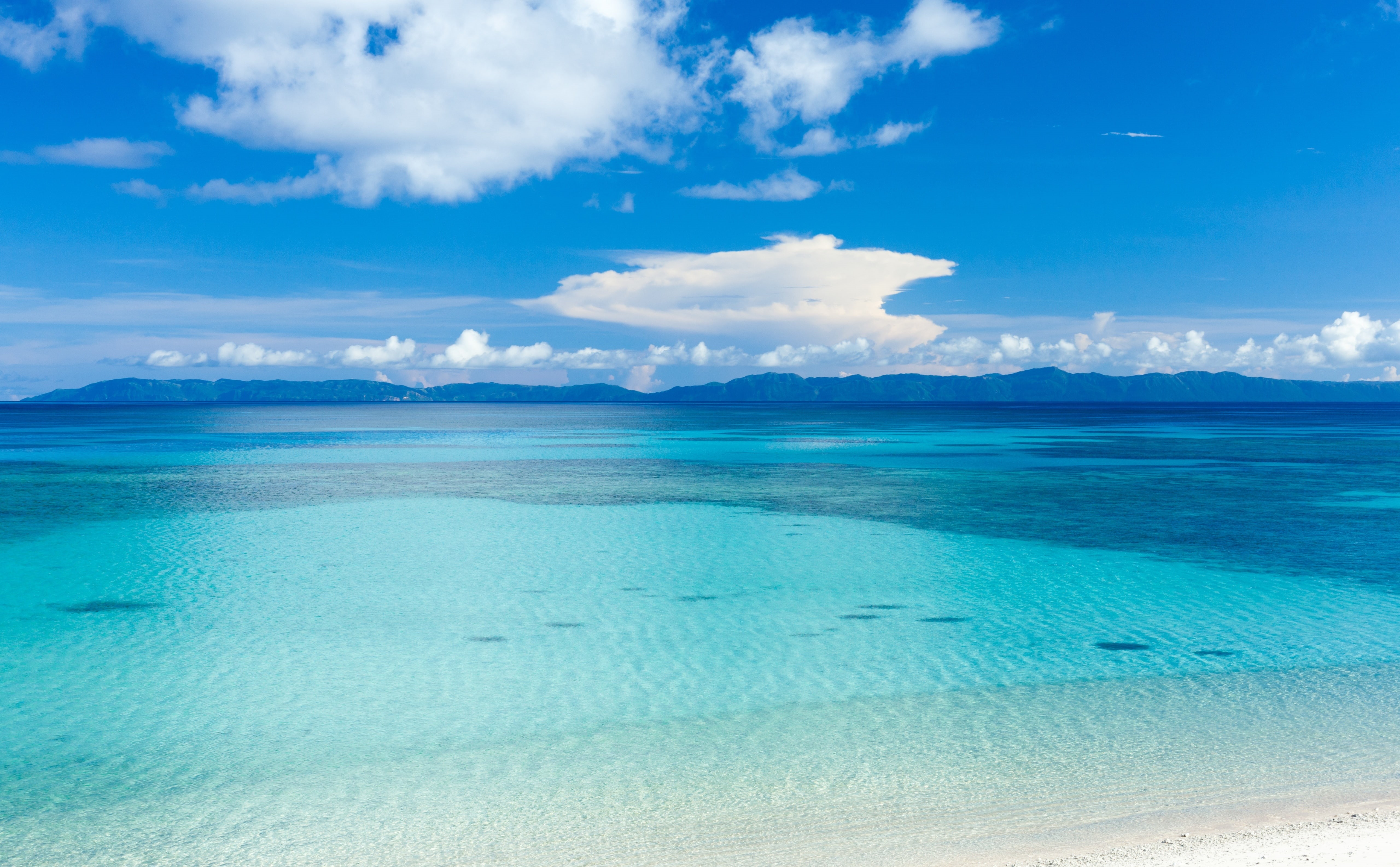 cumulus, day, Beach, no people, cloud - sky, Wide, Wave, Waterscape, island, tranquility, Tropical, Crystal, sky, beauty in nature, scenics - nature, mark2, HD Wallpaper