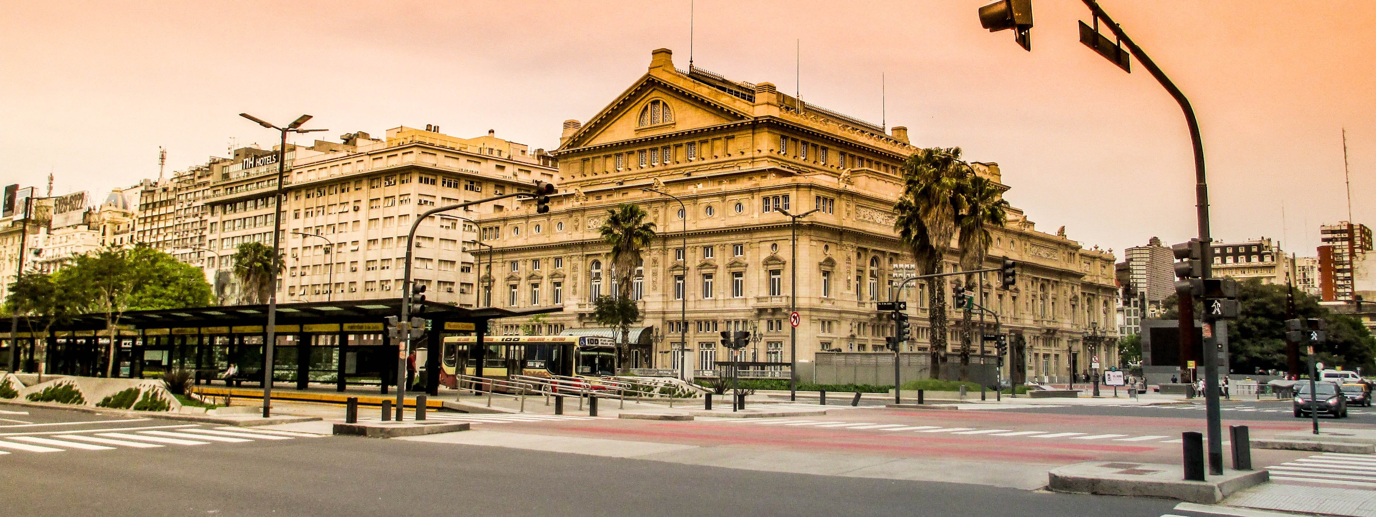 Buenos Aires, plant, palace, gray, Colon Theater, street, Culture, tree, built structure, nature, building exterior, the past, sky, outdoors, building, HD Wallpaper