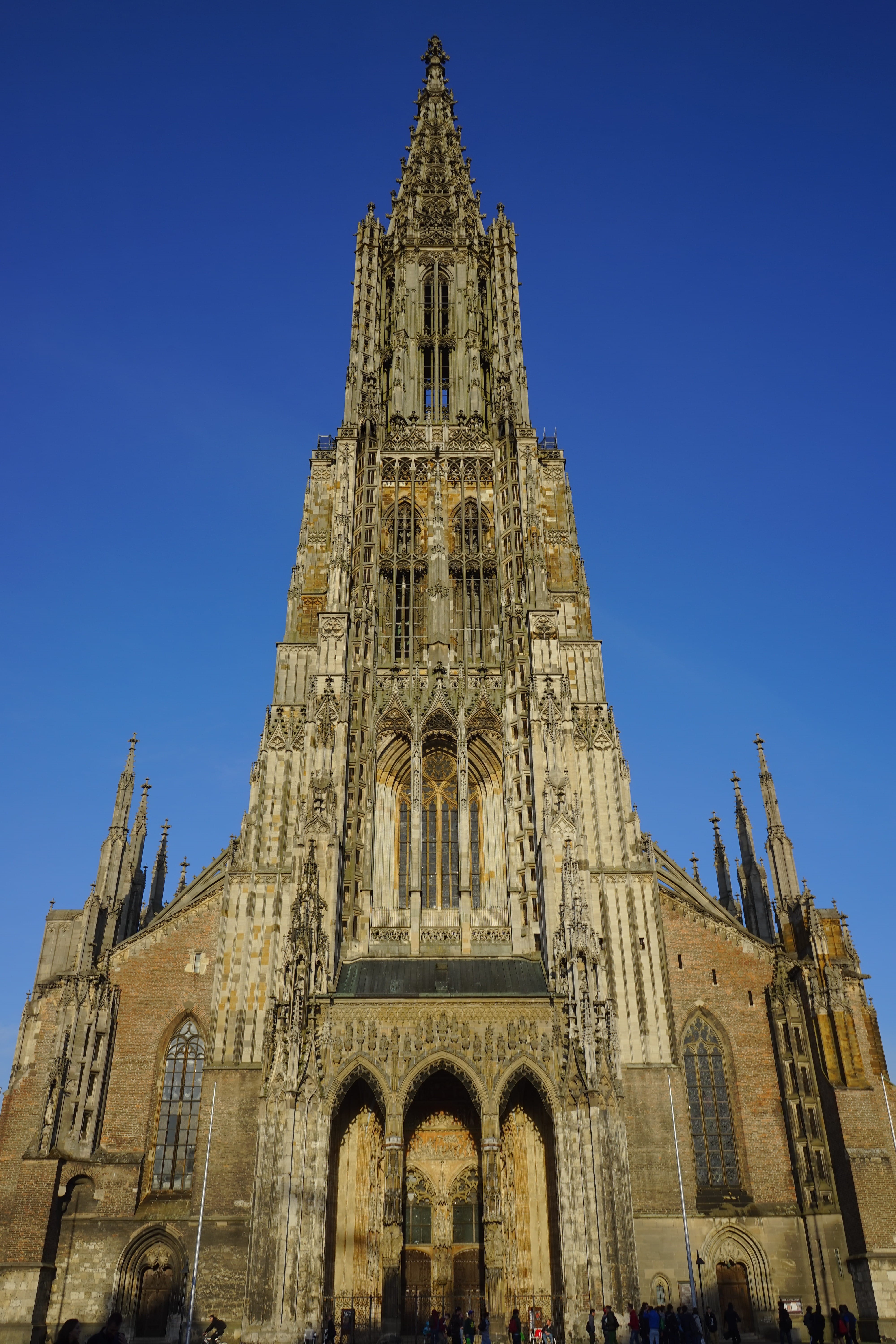 gothic style, the past, built structure, Church, spirituality, no people, huge, nature, travel destinations, belief, frontal, highest church tower in the world, Phone HD Wallpaper