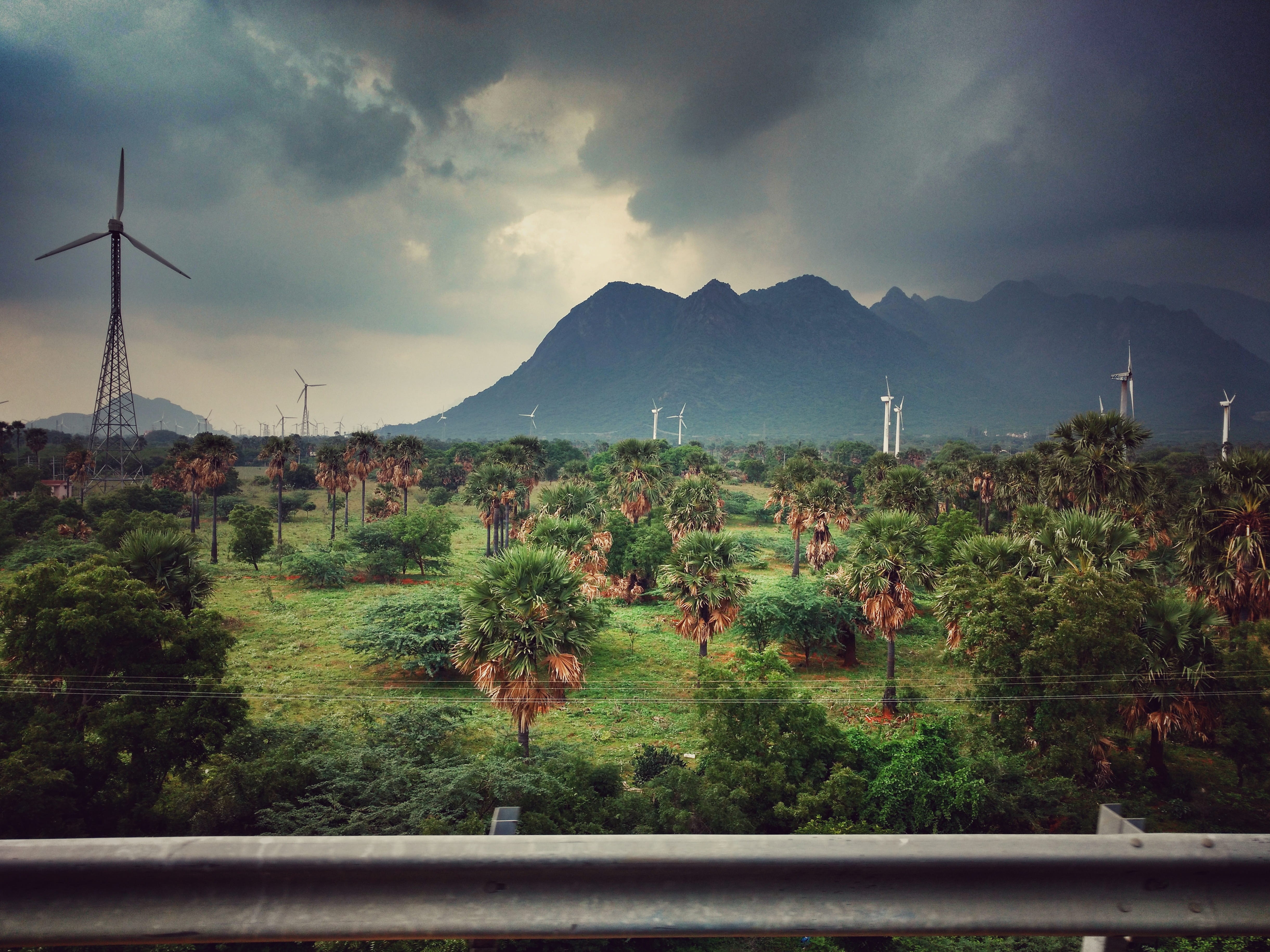 environmental conservation, culture, wind power, thoothukudi, renewable energy, power supply, plant, no people, power in nature, hill, wind turbine, turbine, HD Wallpaper