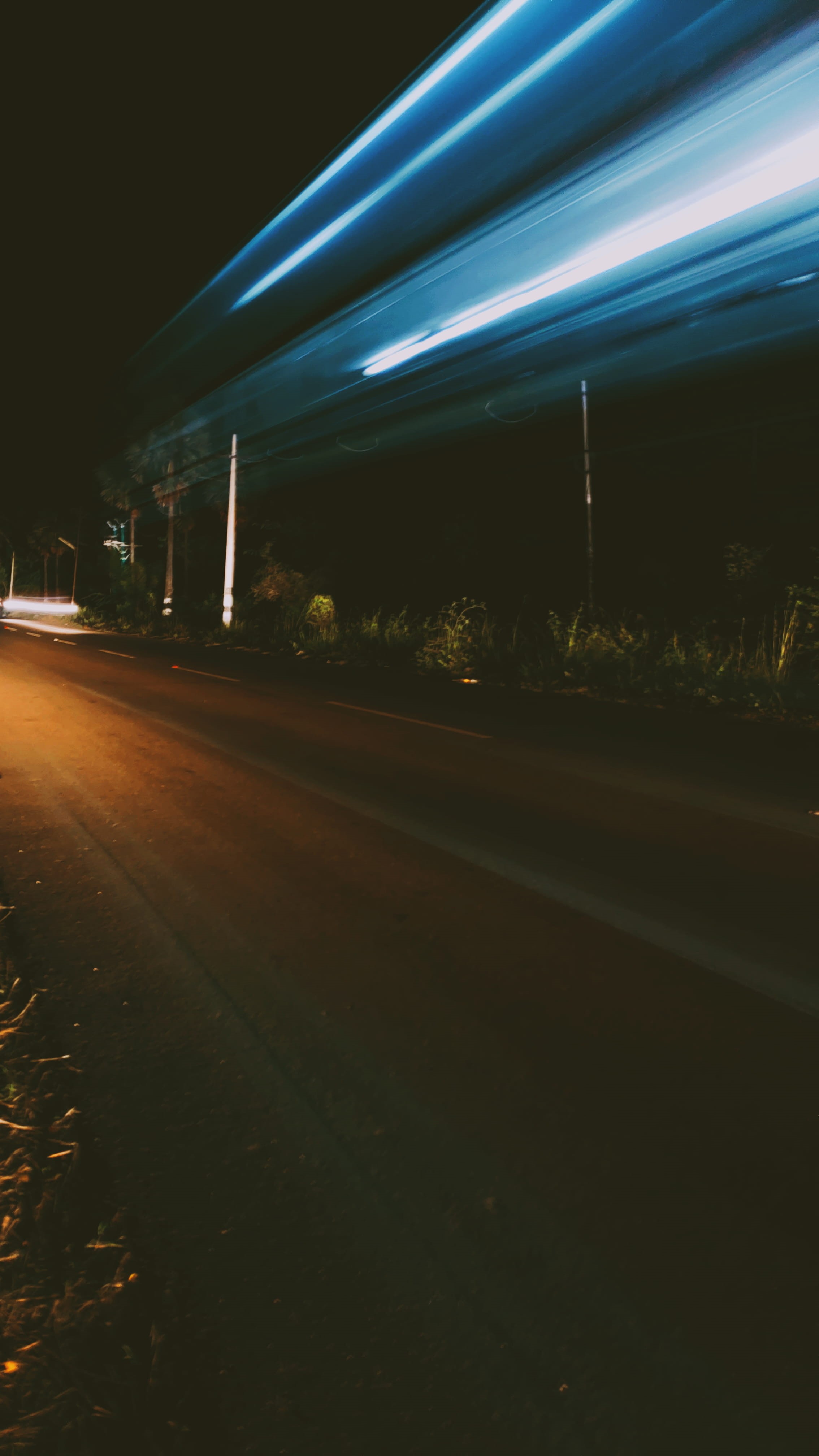 architecture, street, mode of transportation, built structure, building exterior, 4K, light trail, drdo, motion, blurred motion, illuminated, transportation, Phone HD Wallpaper