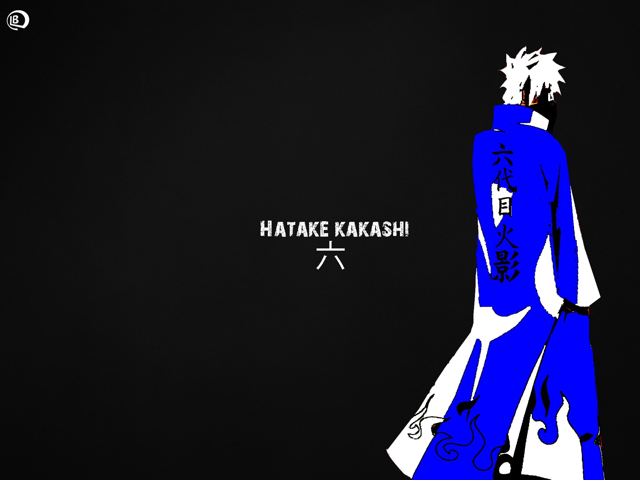 clothing, text, Hokage, representation, anime, black background, white color, Naruto Shippuuden, white, communication, male likeness, dress, studio shot, HD Wallpaper