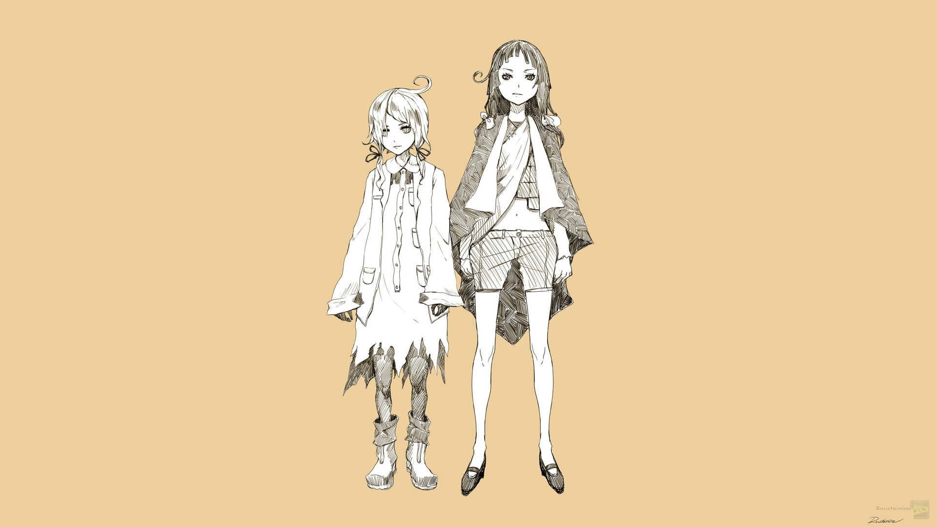 human representation, cut out, creativity, manga, original characters, futuristic, representation, full length, sketches, yellow, indoors, halloween, colored background, HD Wallpaper