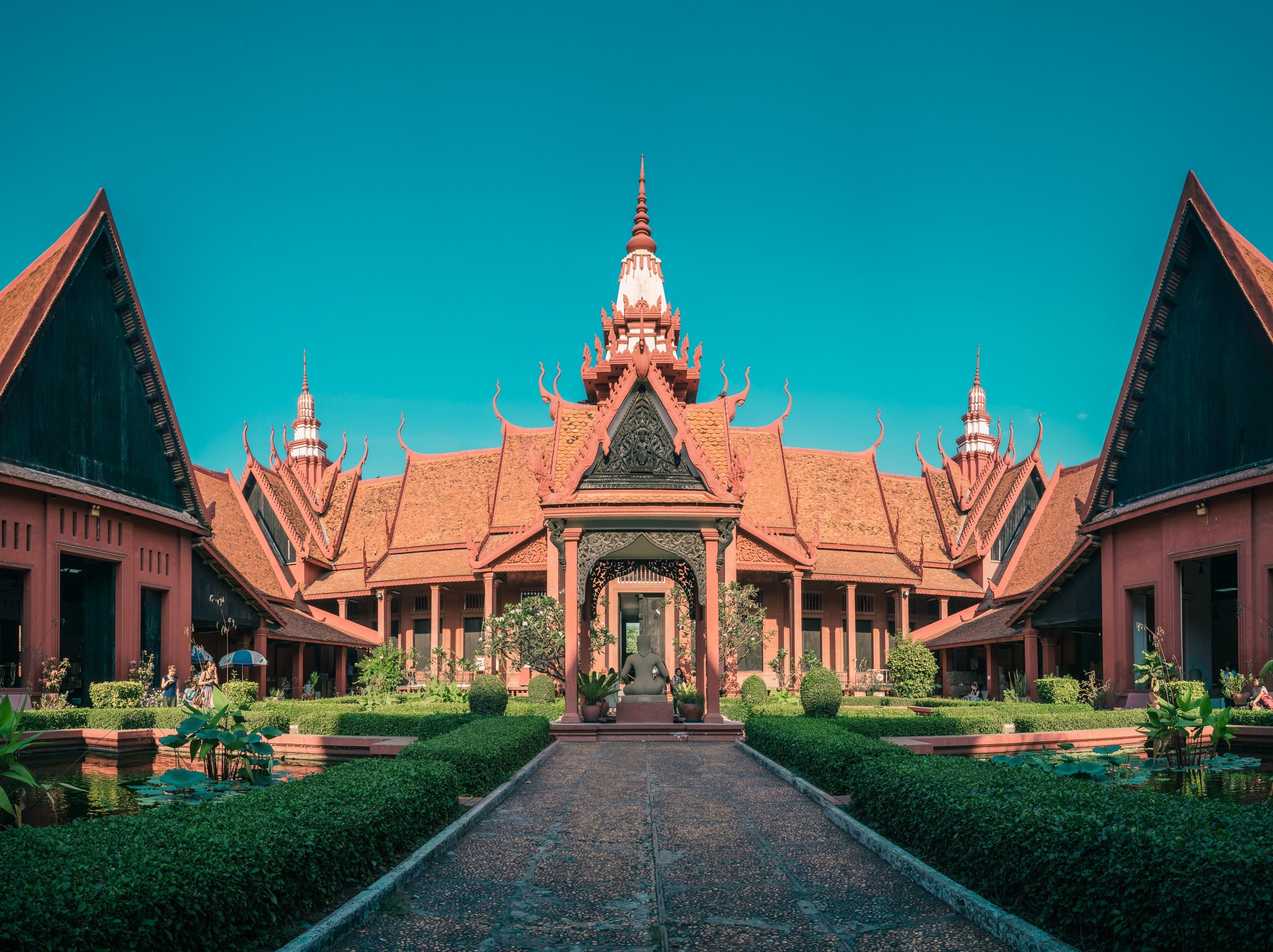 photography, museum, black, religion, architecture, spire, travel destinations, Phnom Penh, building exterior, direction, built structure, plant, history, HD Wallpaper