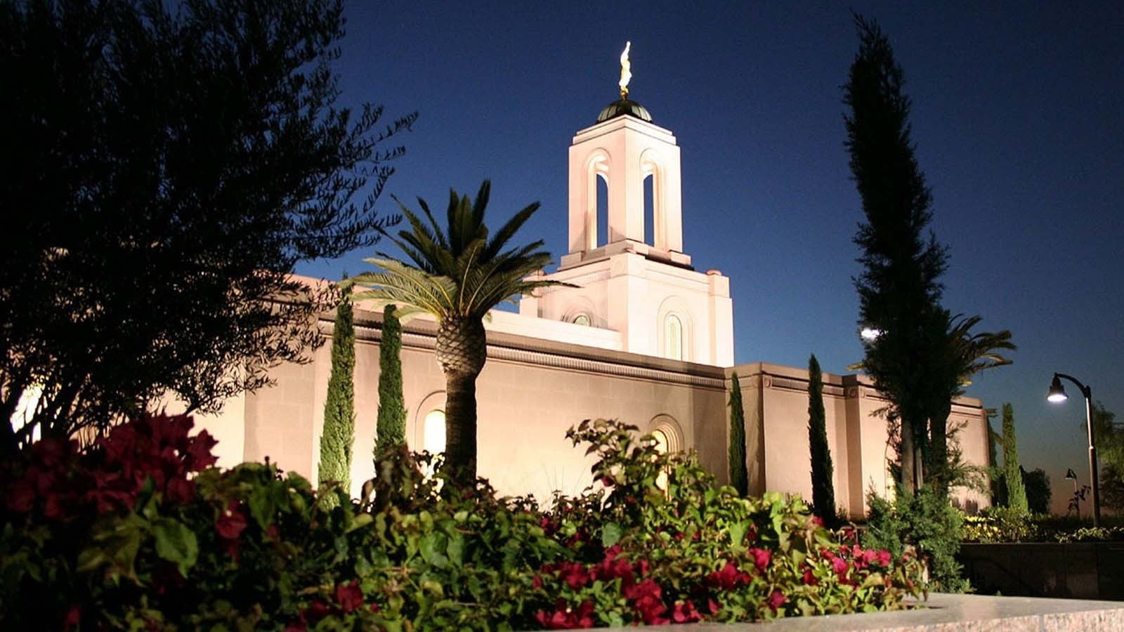 nature, growth, sky, spirituality, tropical climate, belief, white, no people, The Church of Jesus Christ of Latter-day Saints, tower, Mormon, palm tree, HD Wallpaper