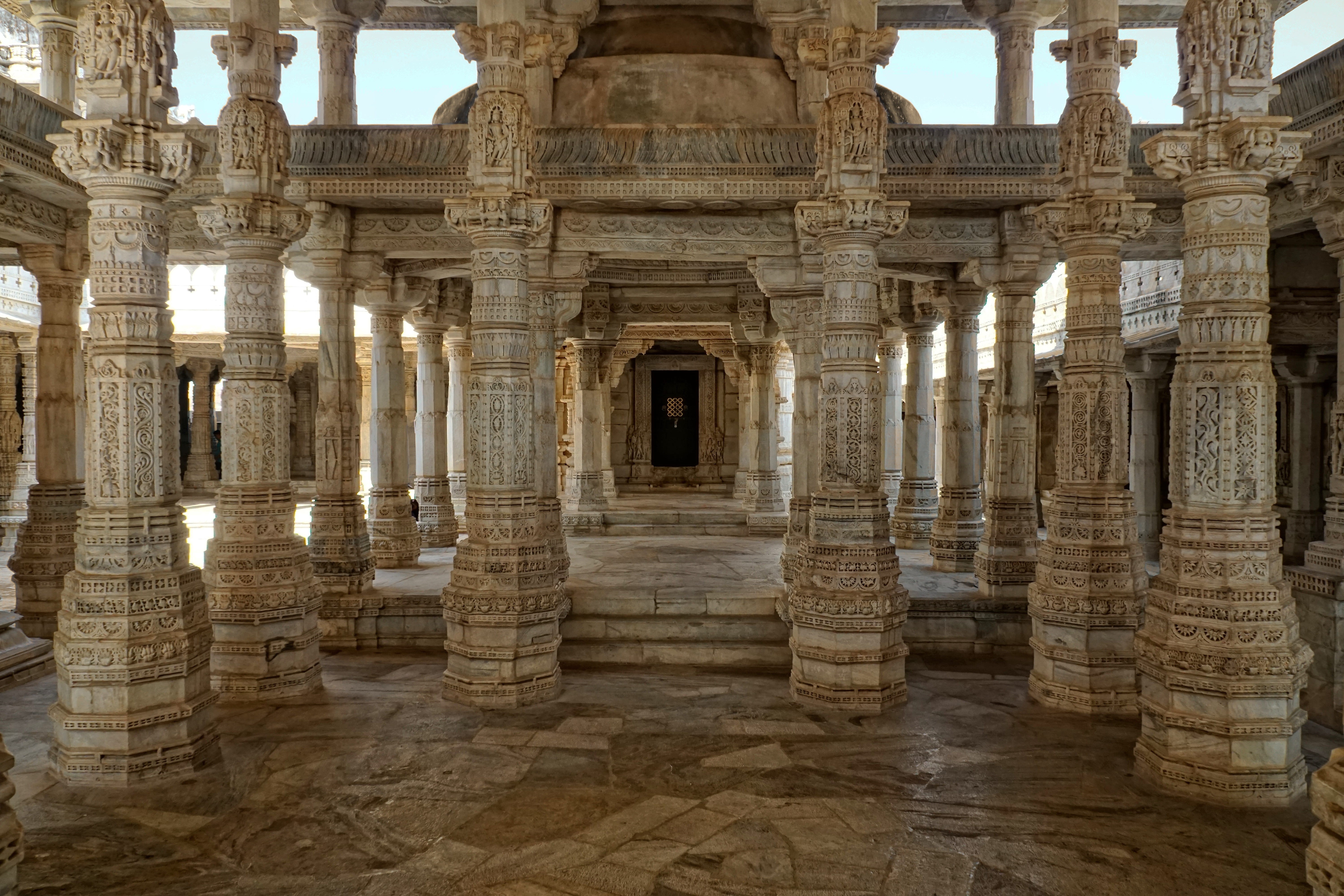 5K, day, old, columnar, travel destinations, travel, tourism, built structure, ancient, religion, empty, archaeology, history, colonnade, chaumukkha mandir, HD Wallpaper