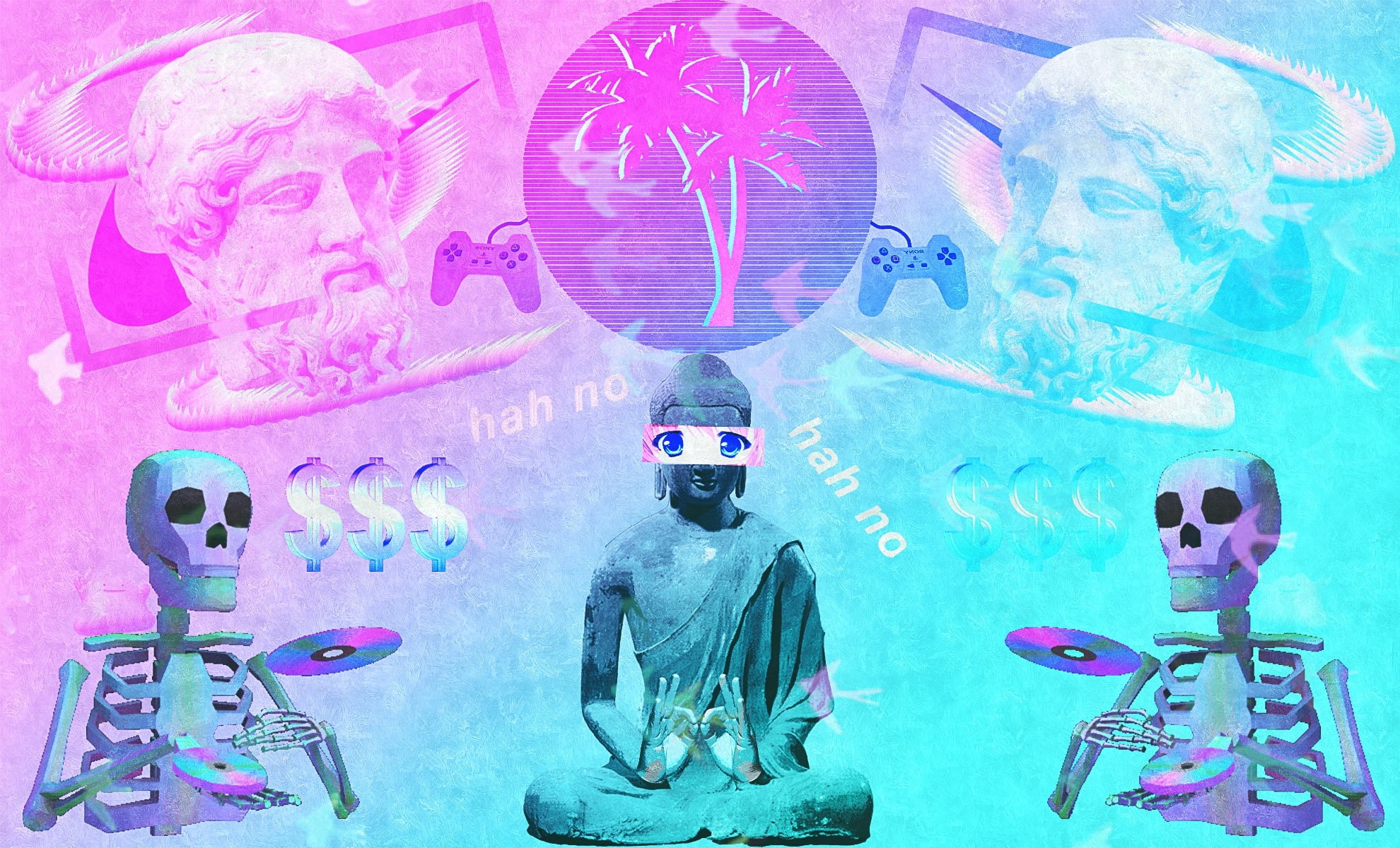 Buddhism, indoors, Buddha, group of objects, underwater, nature, representation, heart shape, group, 1080P, art and craft, male likeness, pink color, no people, HD Wallpaper