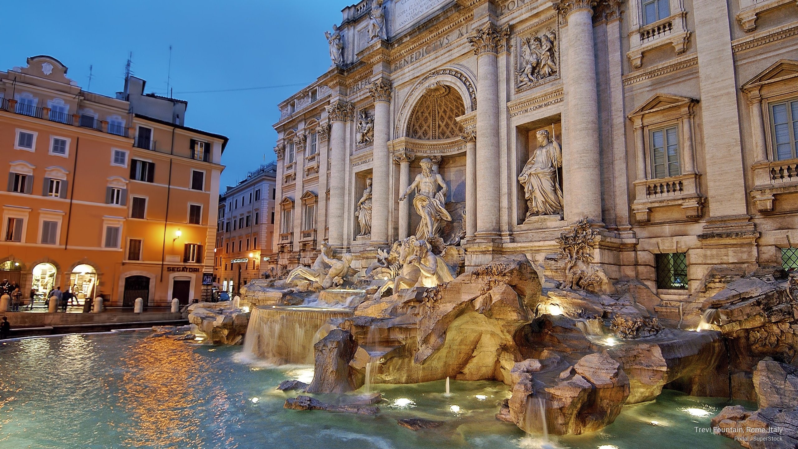Landmarks, 2K, rome, trevi, fountain, italy, HD Wallpaper