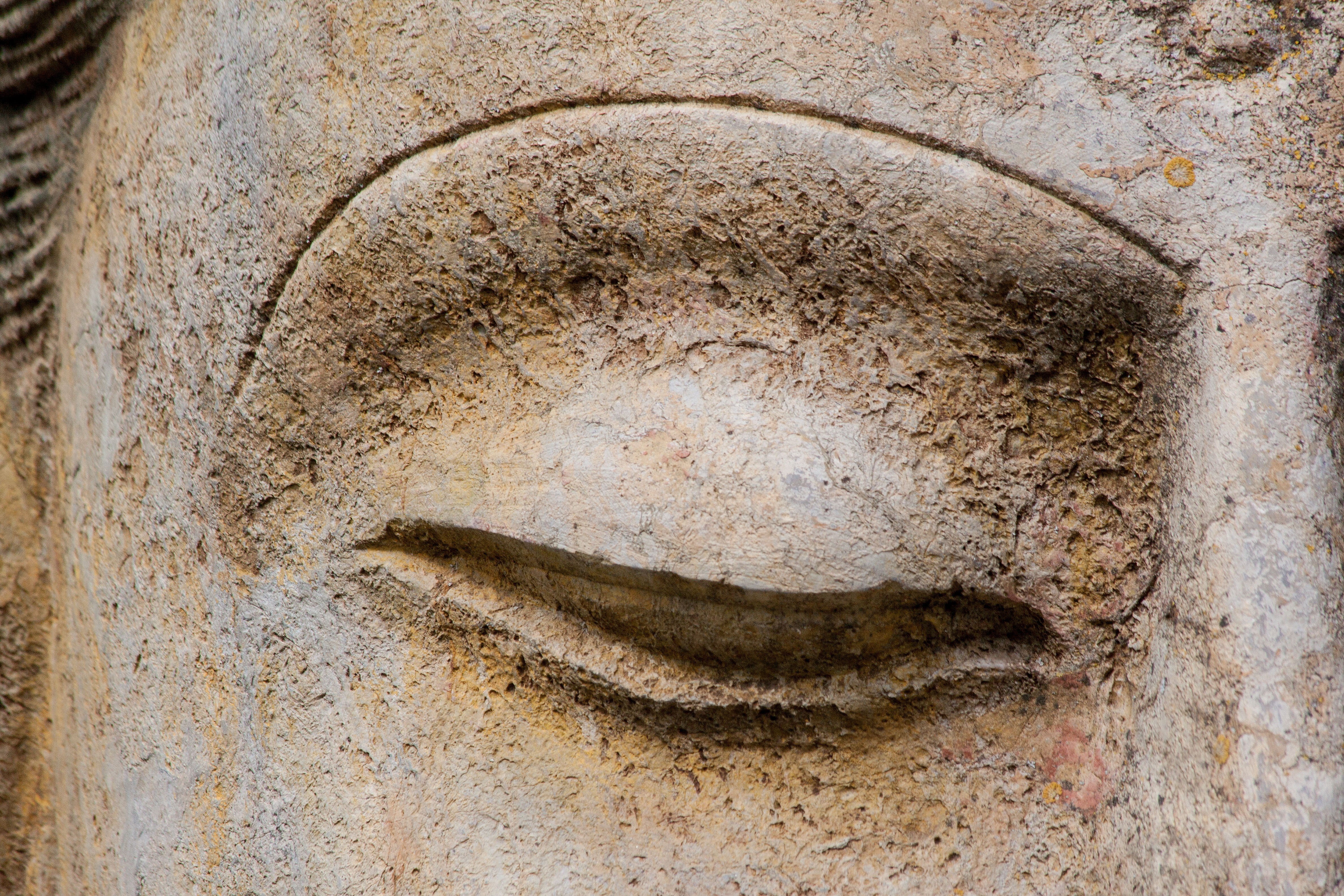 backgrounds, day, statue, gautama, history, eye, steinmetz, closeup, buddha, third eye, weathered, belief, architecture, close-up, siddhartha gautama, ancient, HD Wallpaper