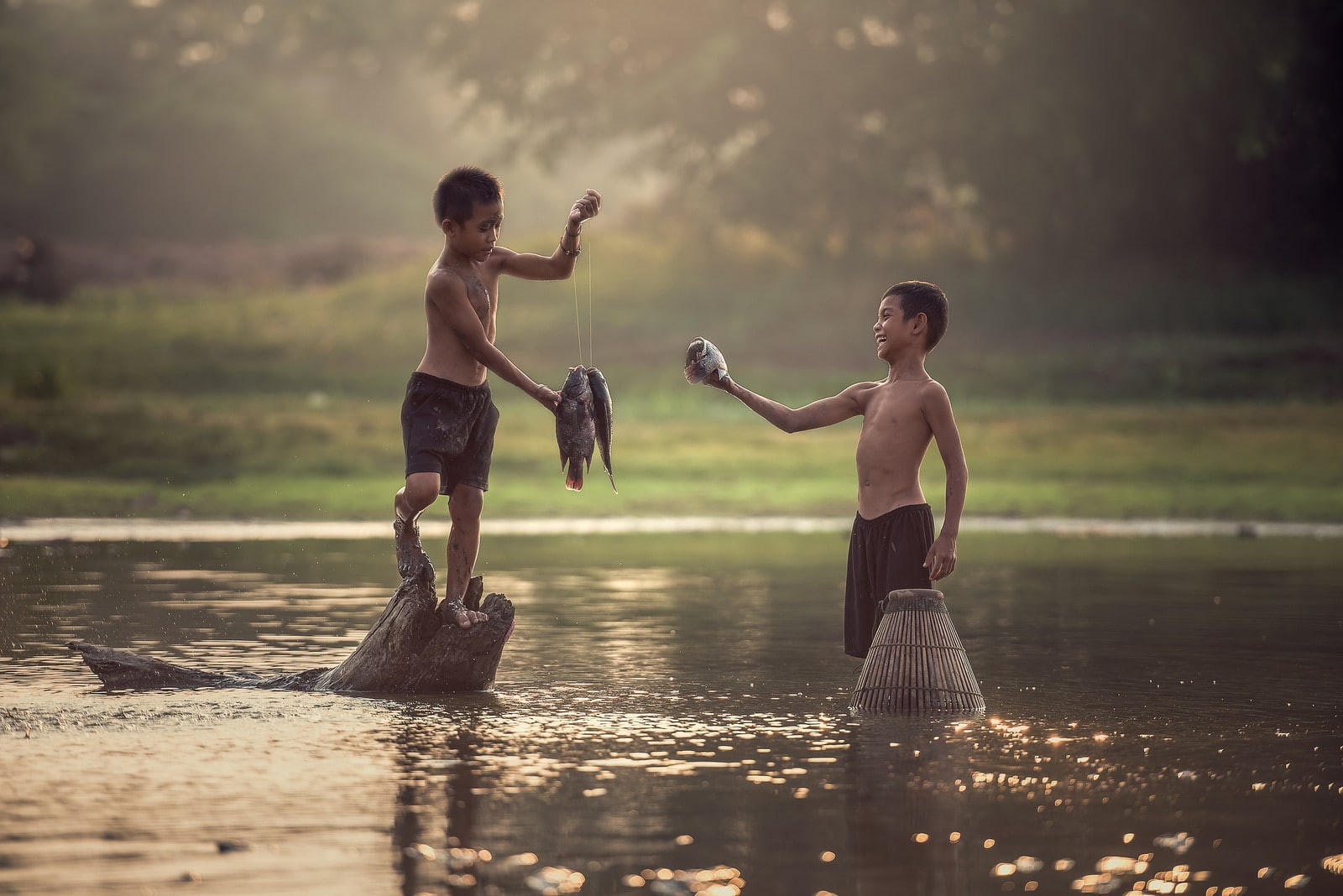 family, people, standing, child, shorts, positive emotion, water, childhood, outdoors, togetherness, emotion, full length, two people, boys, shirtless, HD Wallpaper