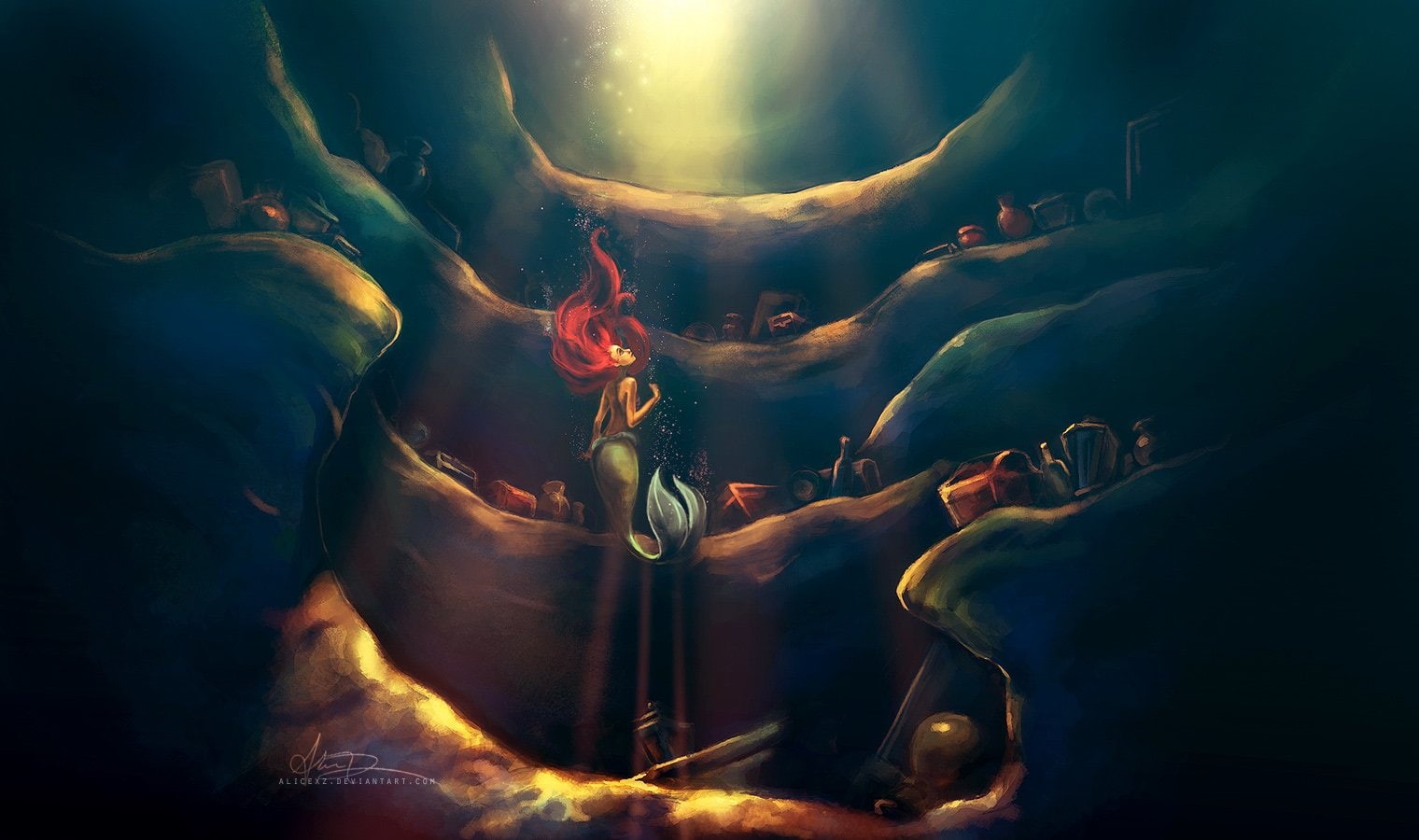 illustration, 720P, ariel, The Little Mermaid, HD Wallpaper