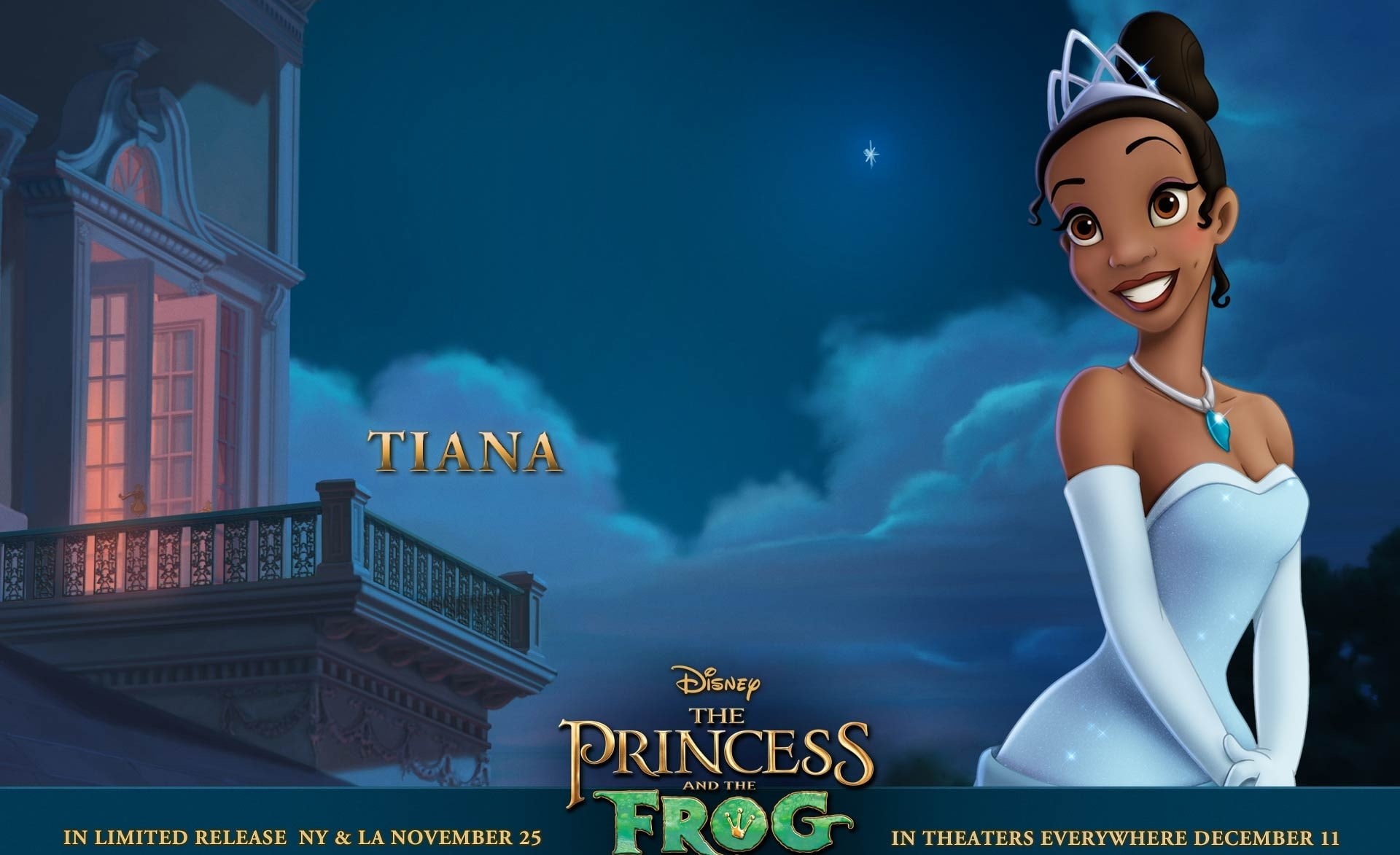 architecture, fashion, beautiful woman, one person, The Princess And The Frog, real people, night, illusration, disney, Tiana, building exterior, Frog, HD Wallpaper