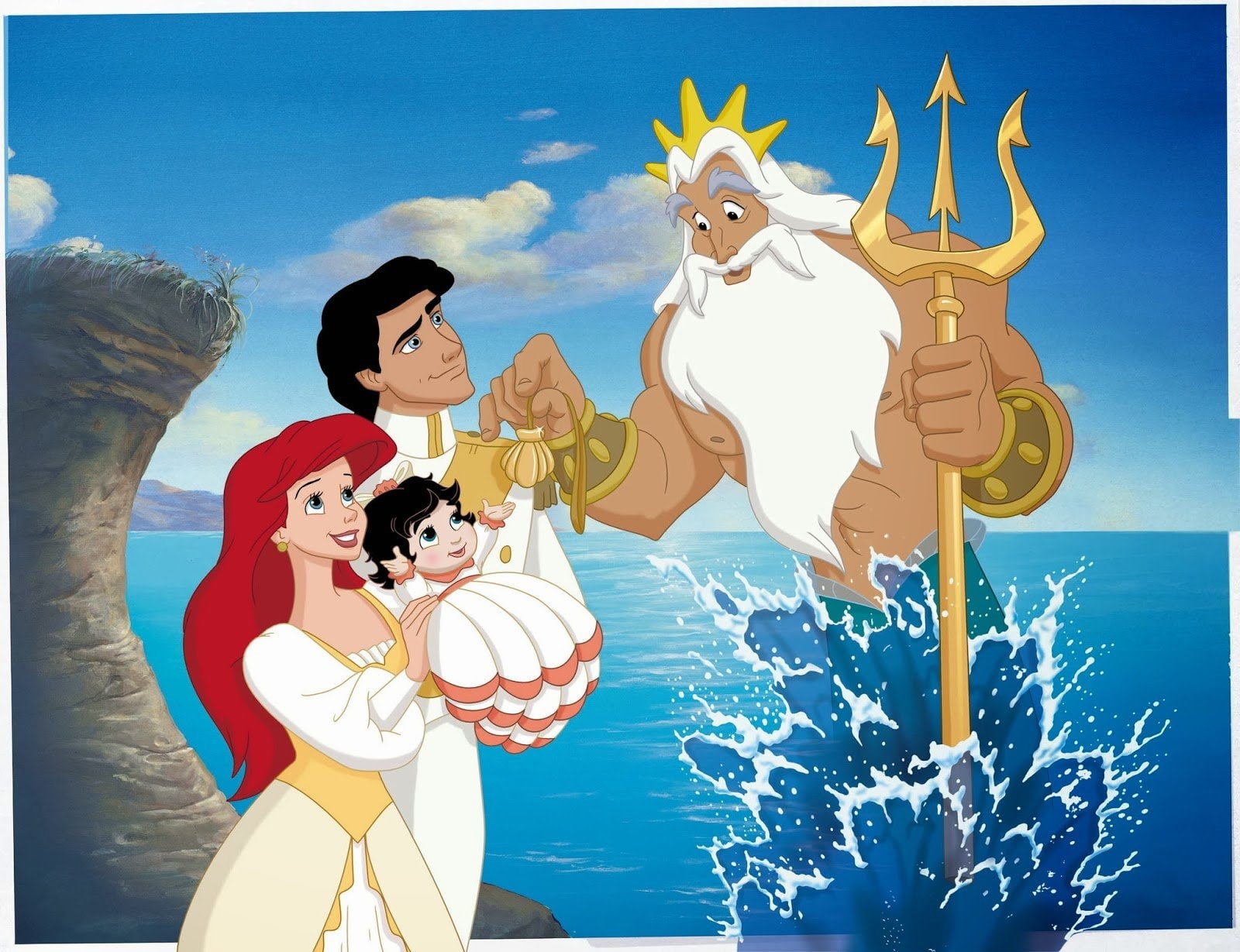mermaid, family, cartoon, disney, adventure, princess, 720P, fantasy, animation, 1littlemermaid, ariel, little, HD Wallpaper