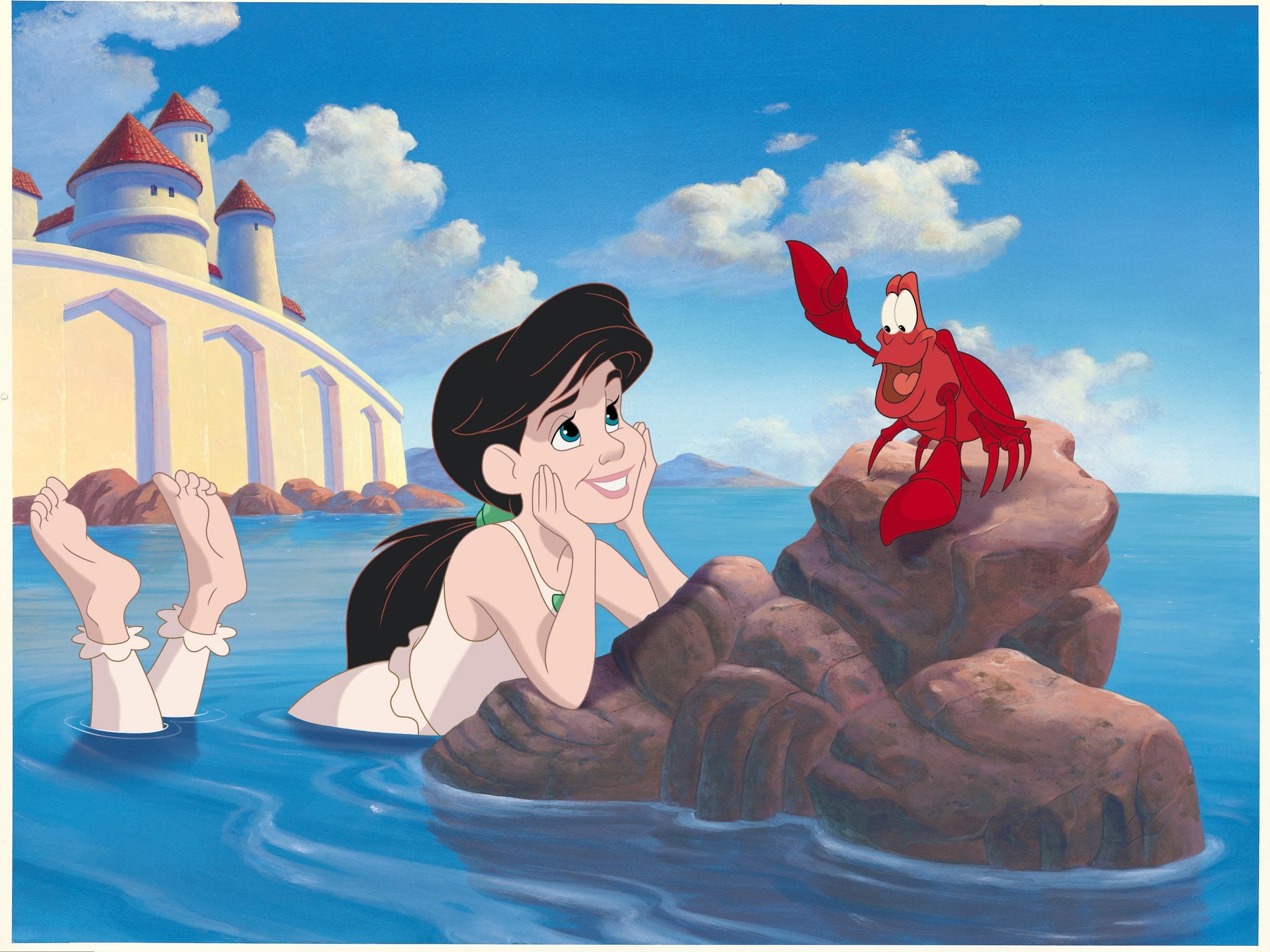 princess, animation, little, fantasy, mermaid, adventure, 1littlemermaid, ariel, 1080P, disney, cartoon, family, HD Wallpaper