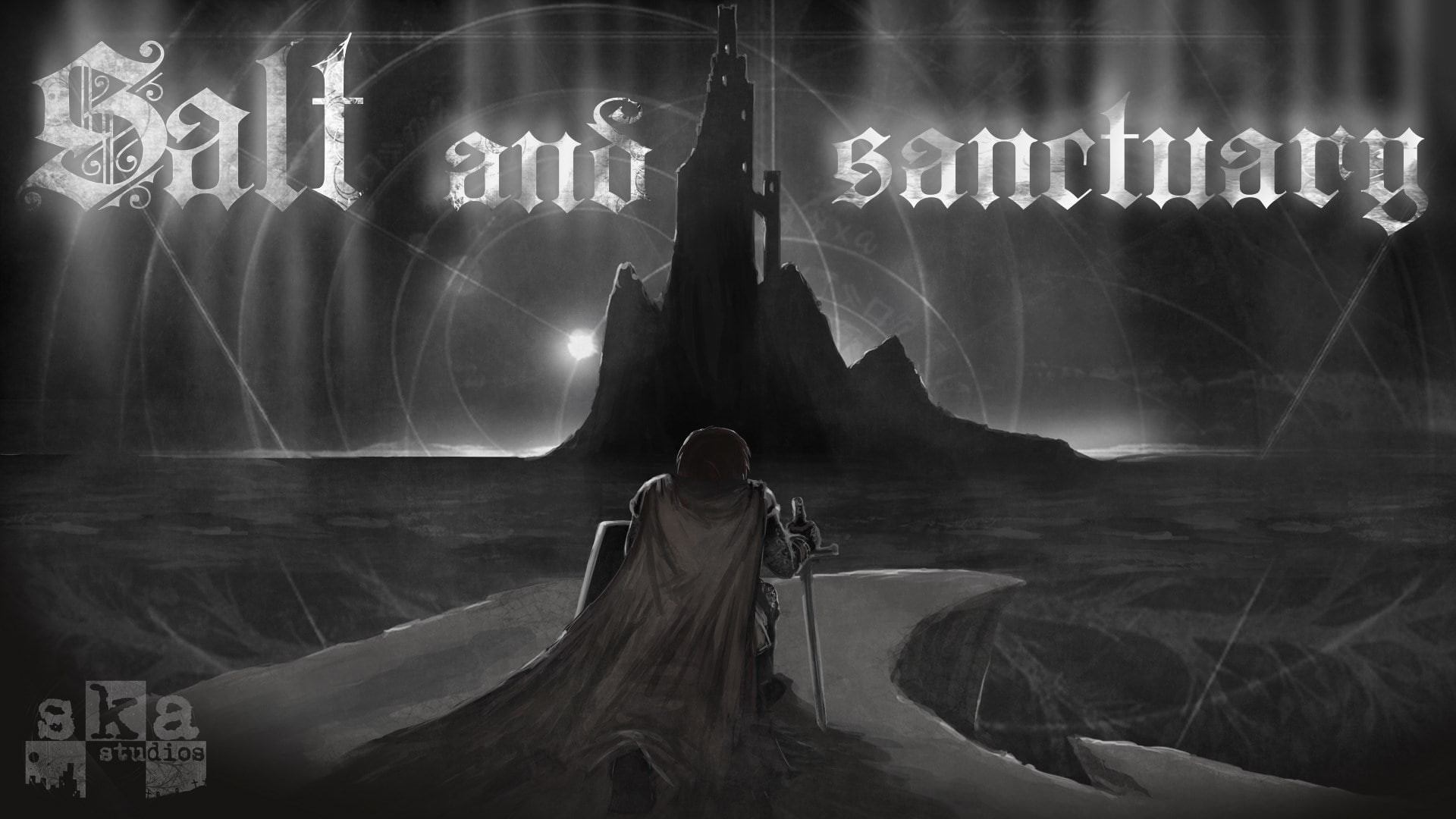 salt and sanctuary, one person, art and craft, creativity, digital composite, night, spirituality, contemplation, adult, human representation, music, 1080P, HD Wallpaper