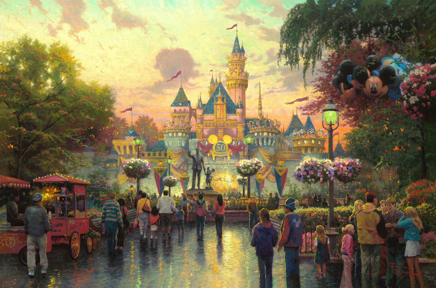 outdoors, men, place of worship, crowd, castle, tree, building exterior, painting, religion, spirituality, Disney, building, s, travel destinations, lifestyles, HD Wallpaper