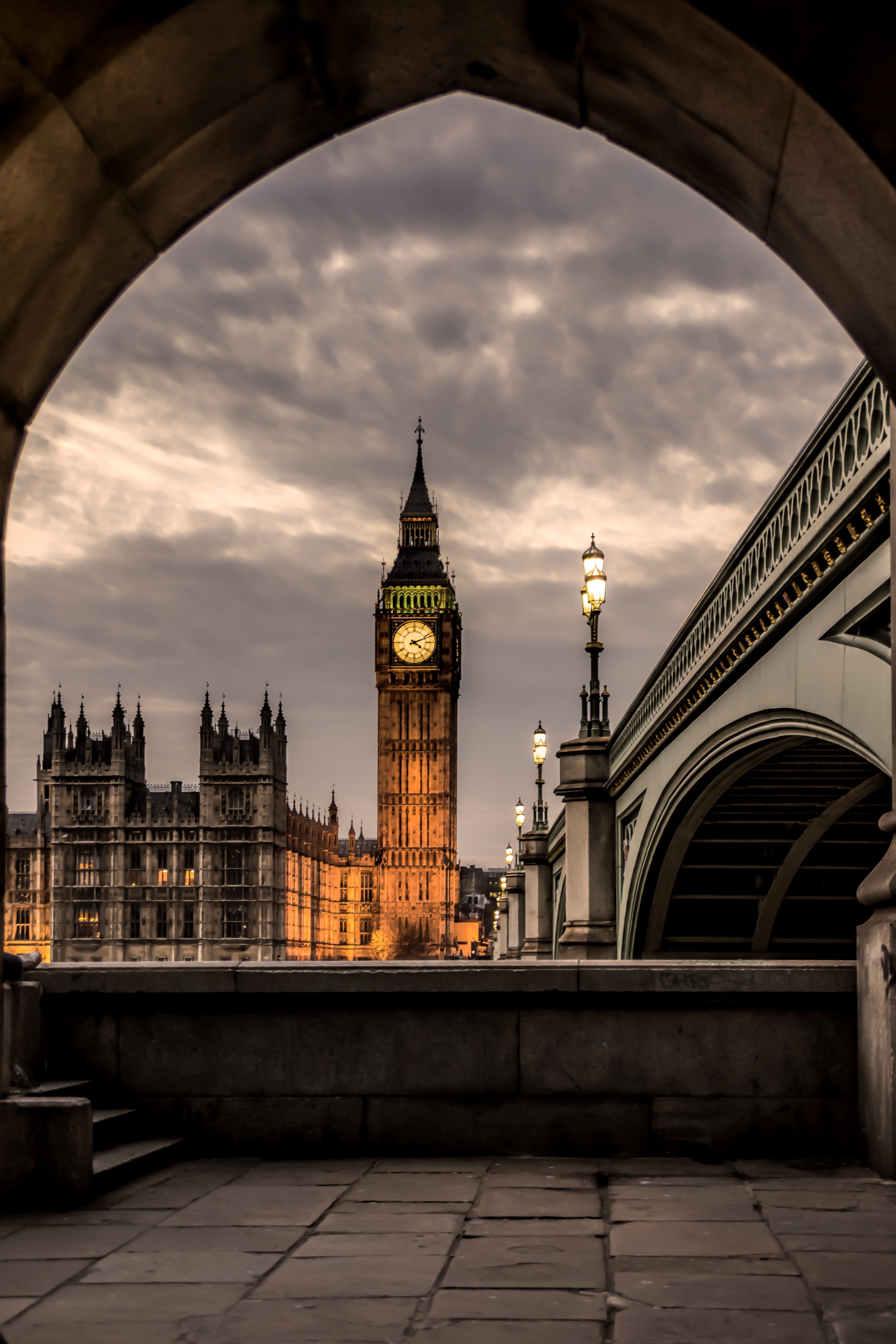 urban, historical, l, government, tourist, built structure, britain, thames, tourism, england, big, no people, river, building, landmark, big ben, arch, Phone HD Wallpaper