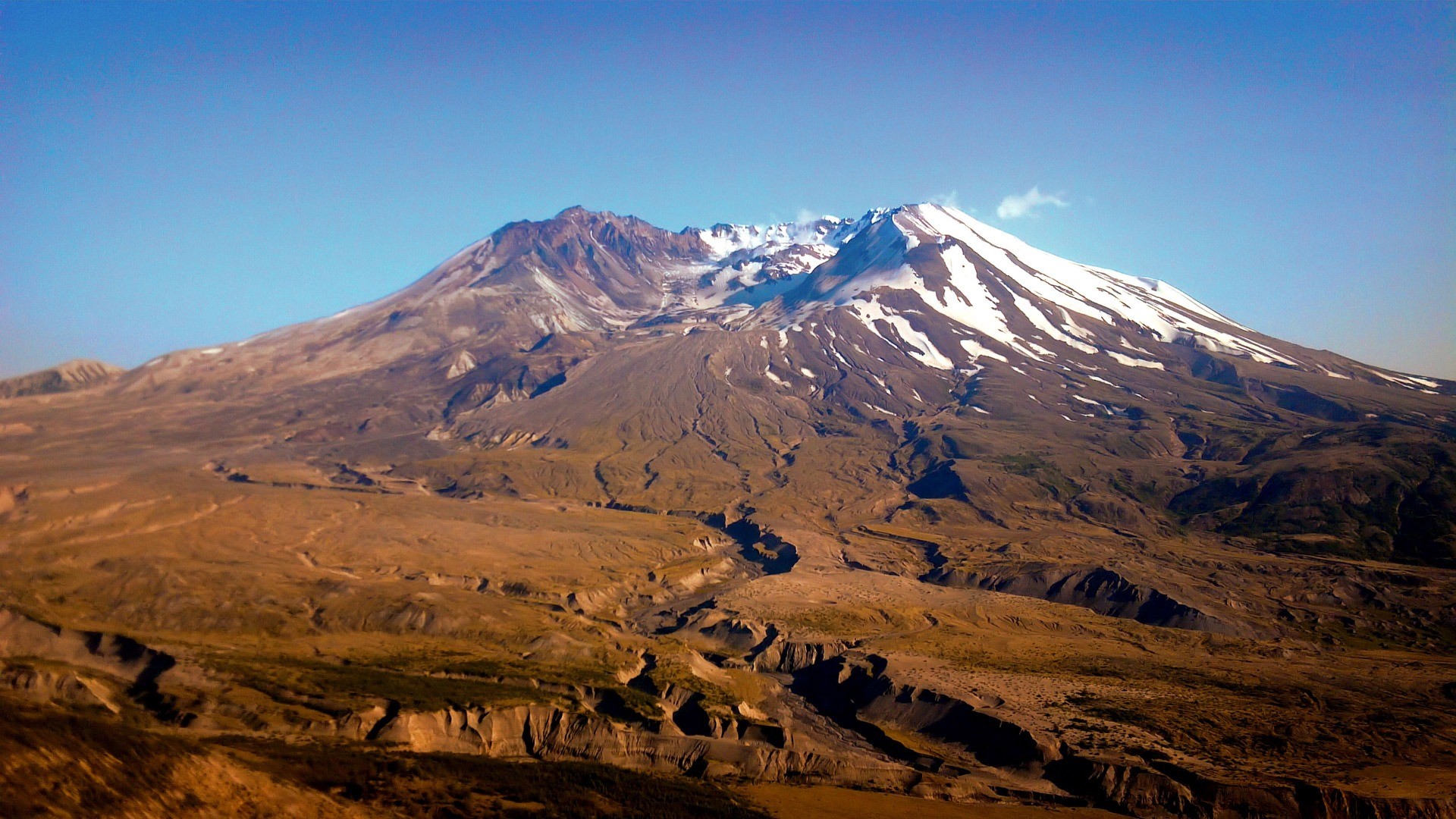 mountain, cold temperature, volcanism, united states, mount st helens, no people, snowcapped mountain, environment, eruption, snow, skamania county, idyllic, HD Wallpaper