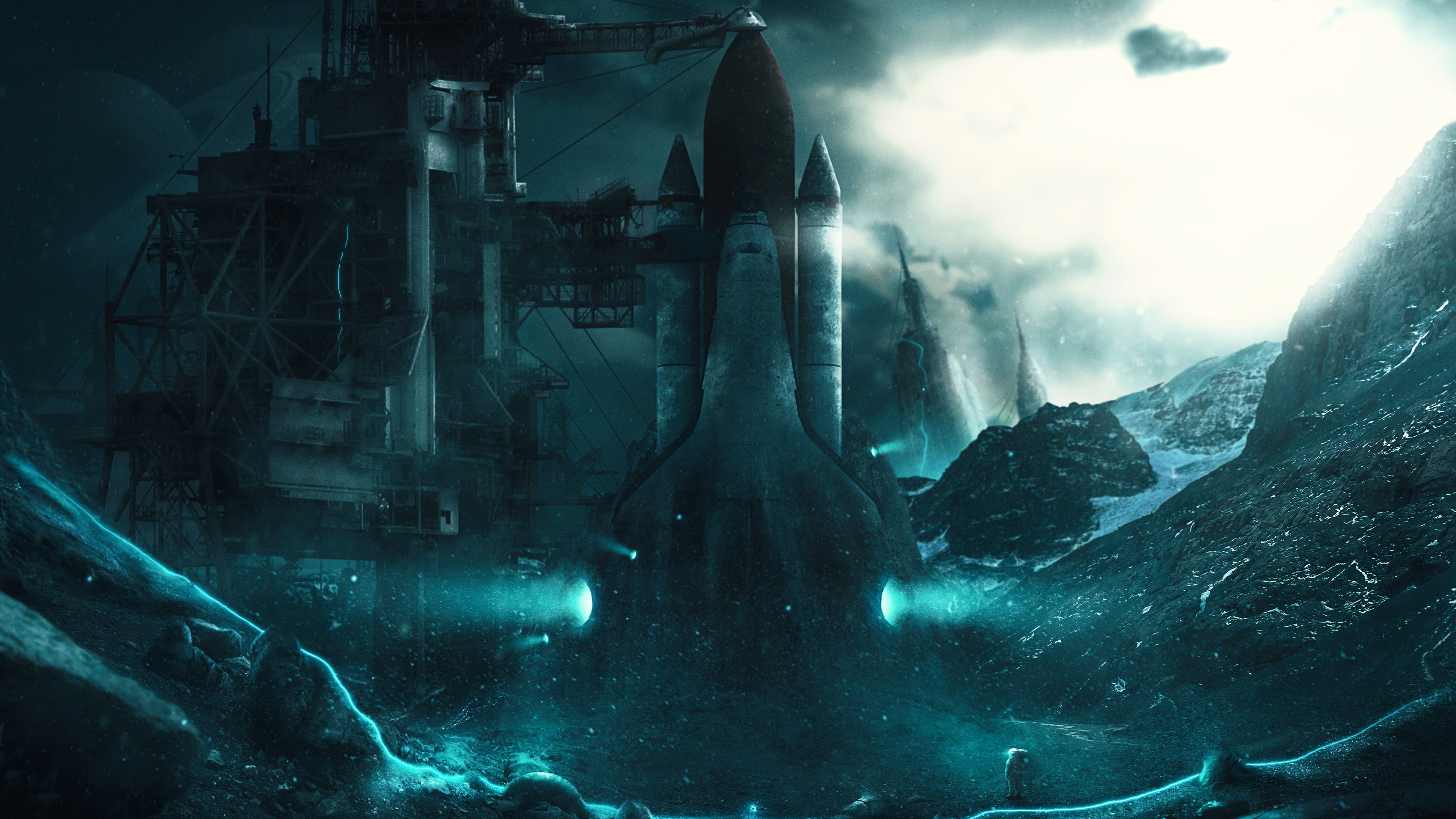 k, 4K, Shuttle, Space, Abandoned, HD Wallpaper