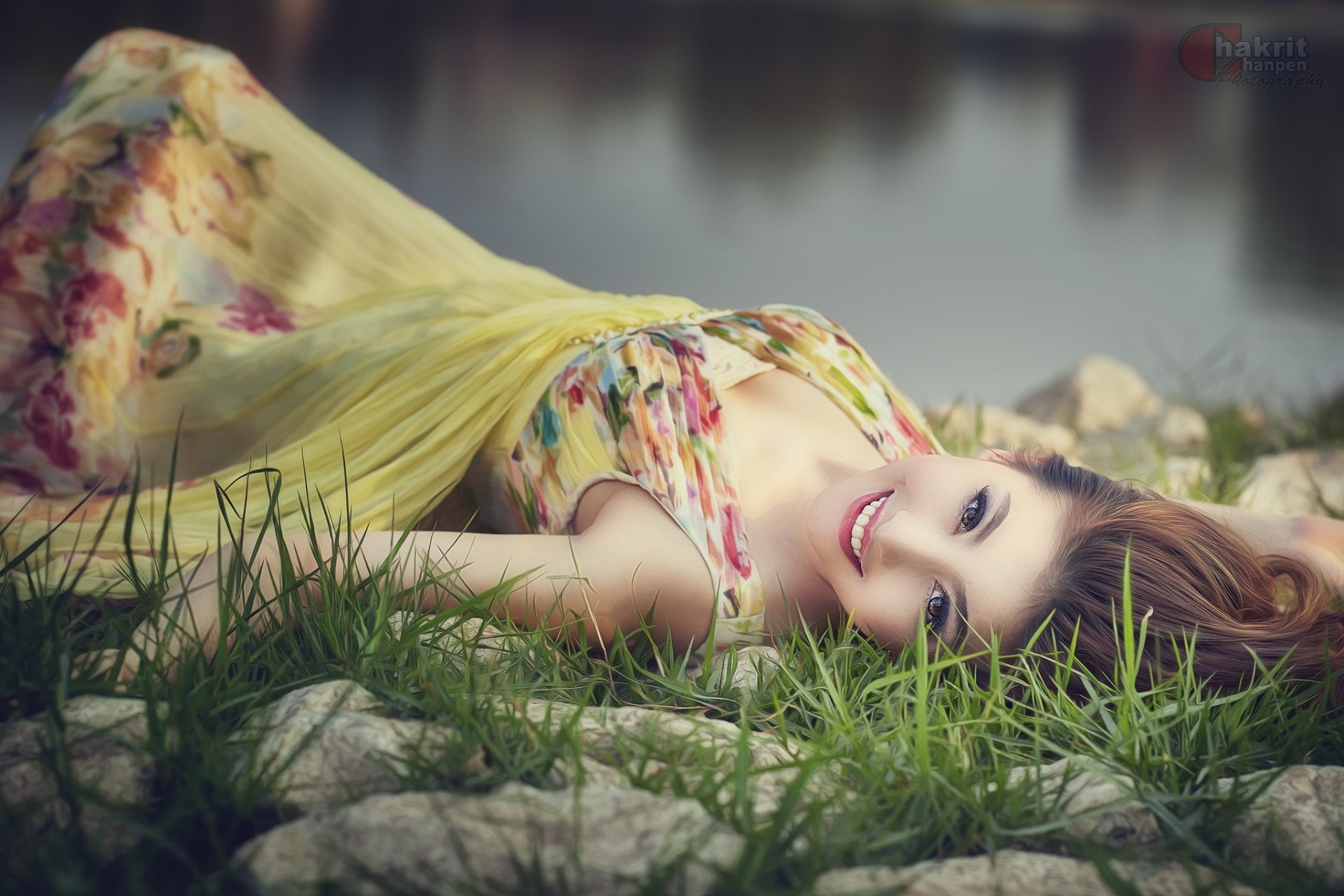 hairstyle, young women, day, nature, one person, young adult, 1080P, Asian, portrait, selective focus, Woman, beauty, lying down, leisure activity, Women, HD Wallpaper
