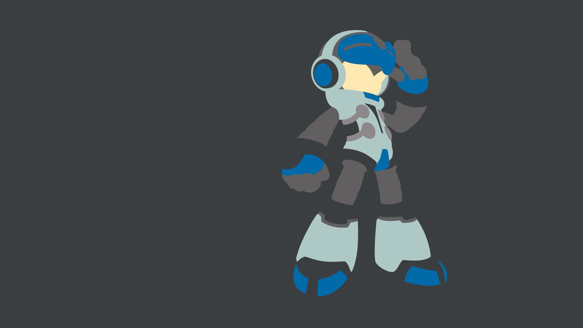 studio shot, multi colored, night, copy space, 1080P, no people, representation, front view, black background, blue, Mighty no. 9, holding, human representation, HD Wallpaper