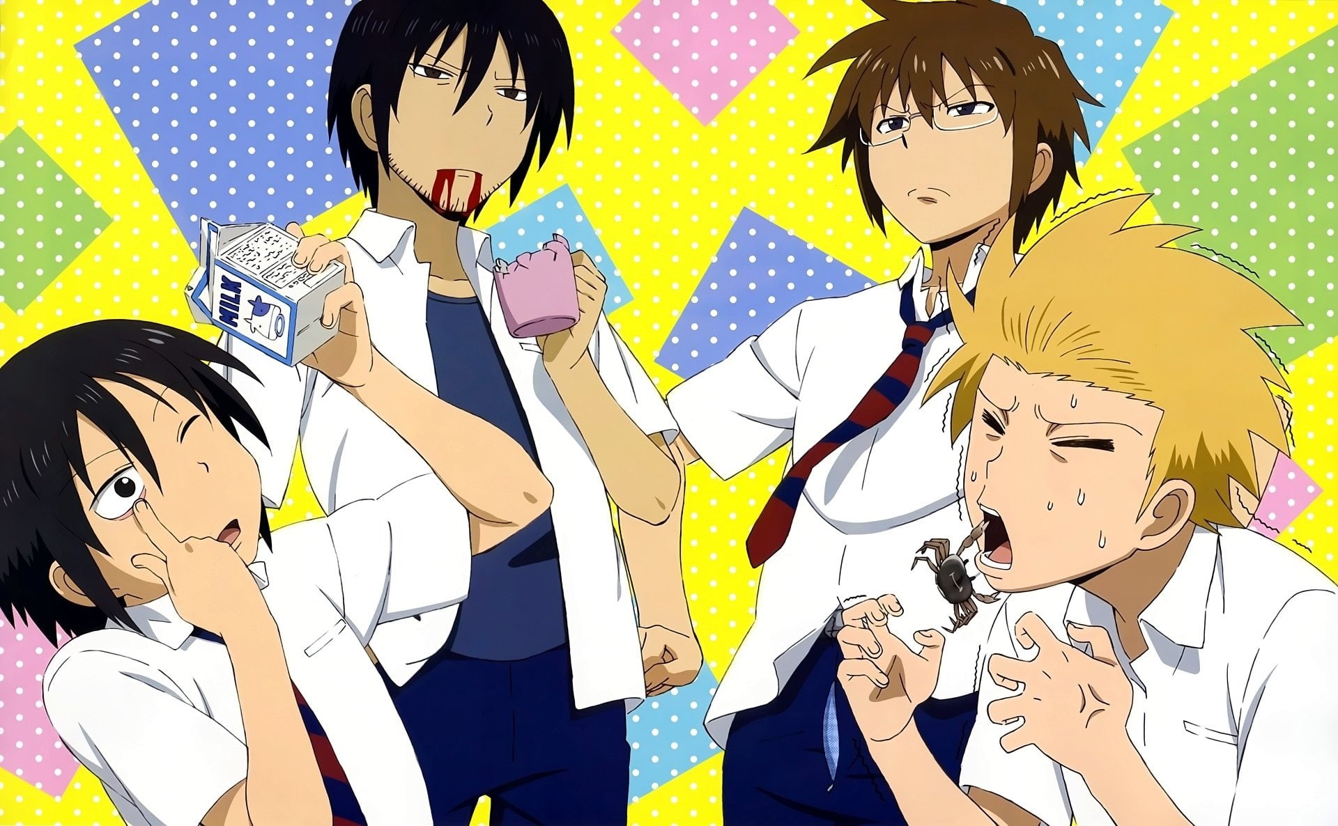 women, friendship, Yoshitake Tanaka, smiling, men, happiness, people, young men, togetherness, Tadakuni (Daily Lives Of High School Boys), lifestyles, 1080P, HD Wallpaper