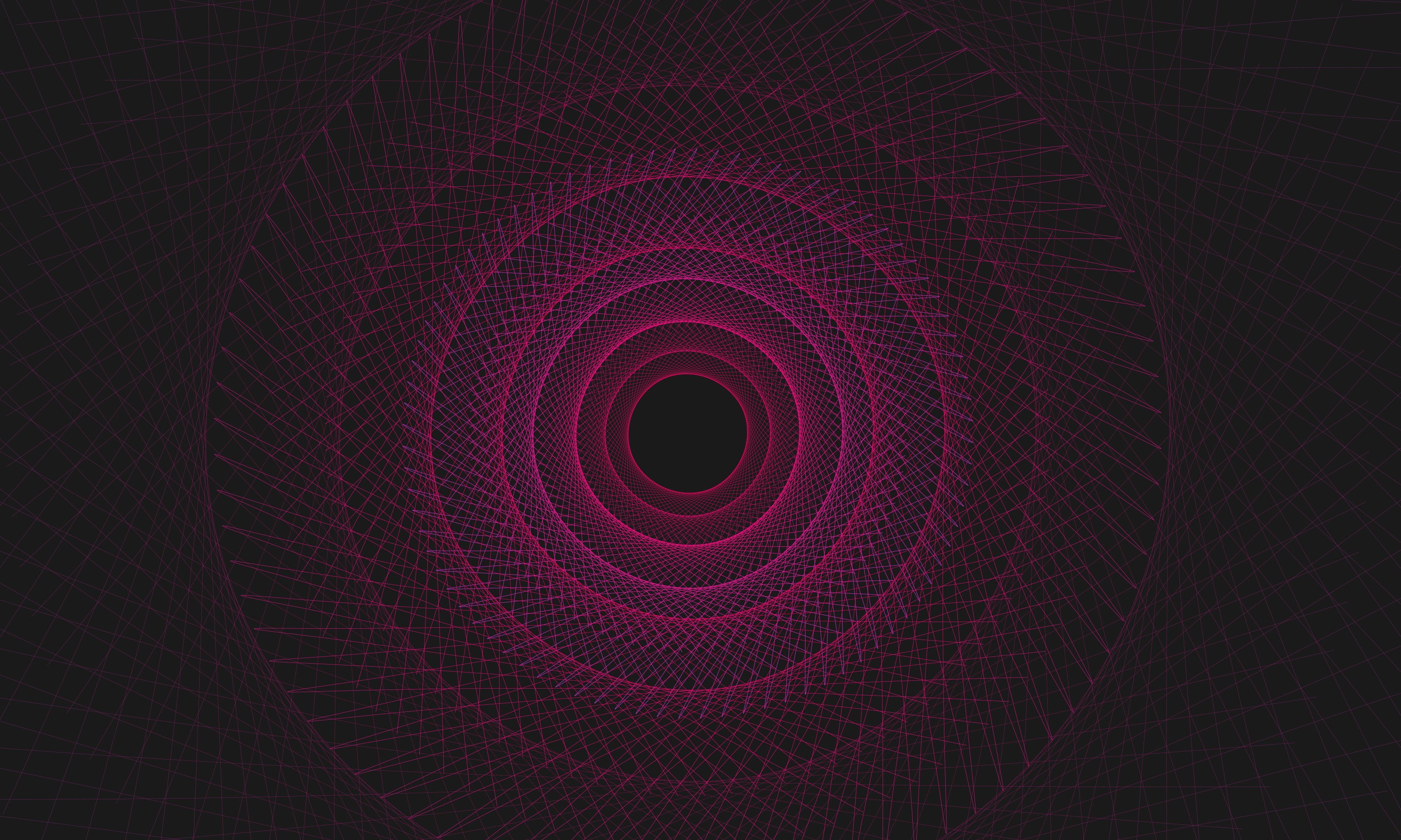 Circular, Pink, Symmetrical, Pattern, 2K, HD Wallpaper