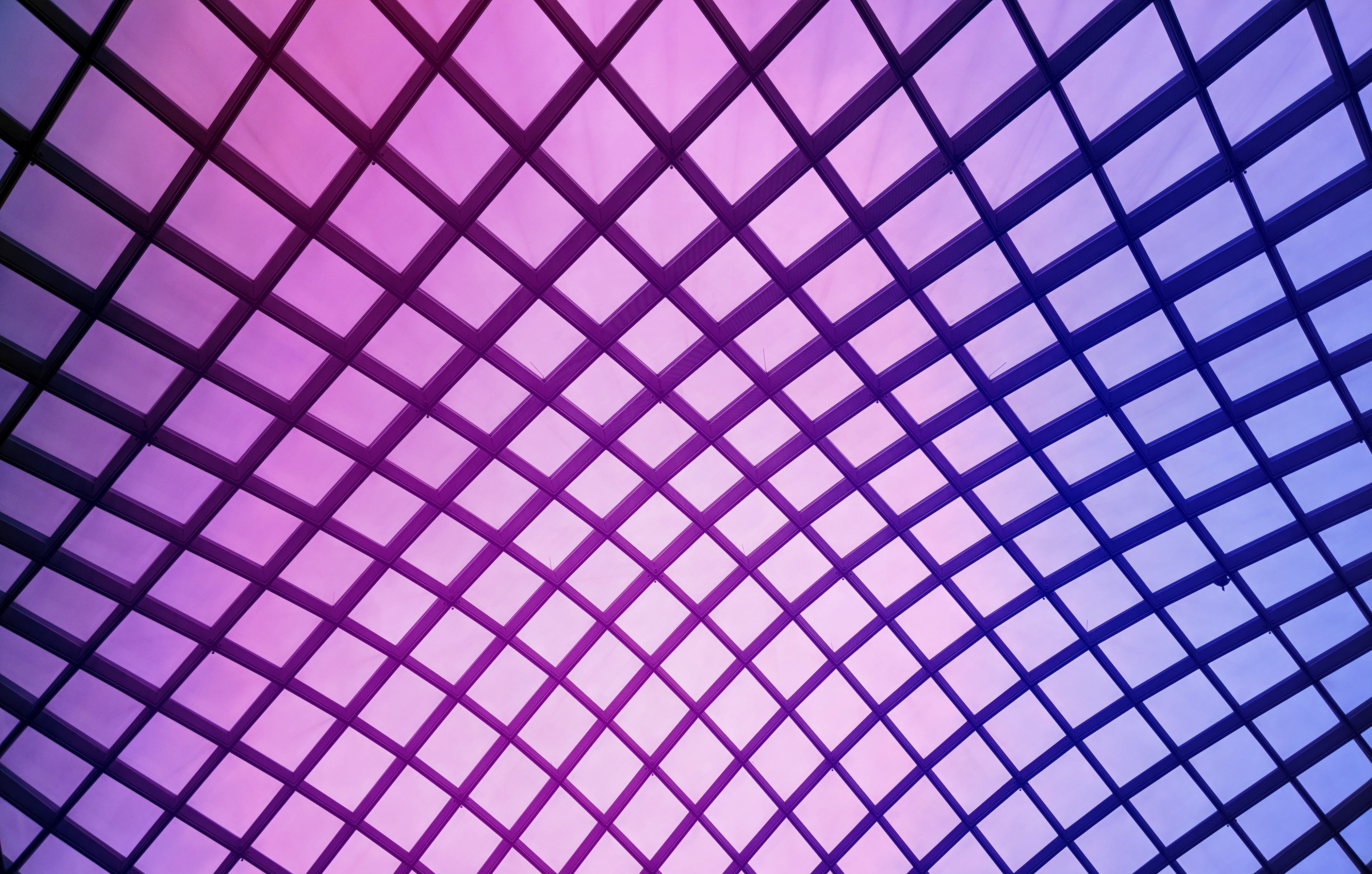 Symmetric, Neon, Purple, 4K, 4K, Ceiling, National Portrait Gallery, Pink, HD Wallpaper